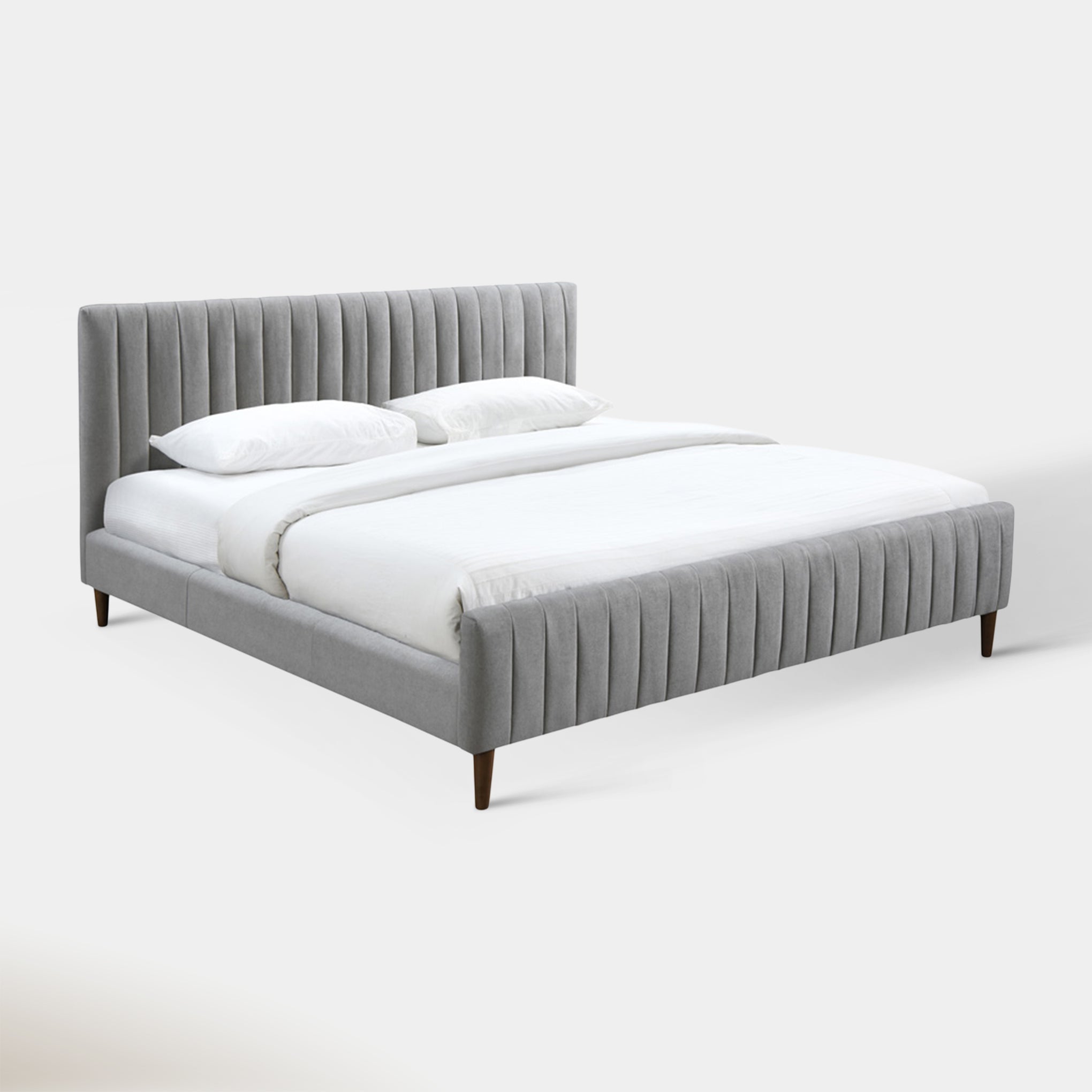 Sasha King Bed - Light Grey | Hoft Home