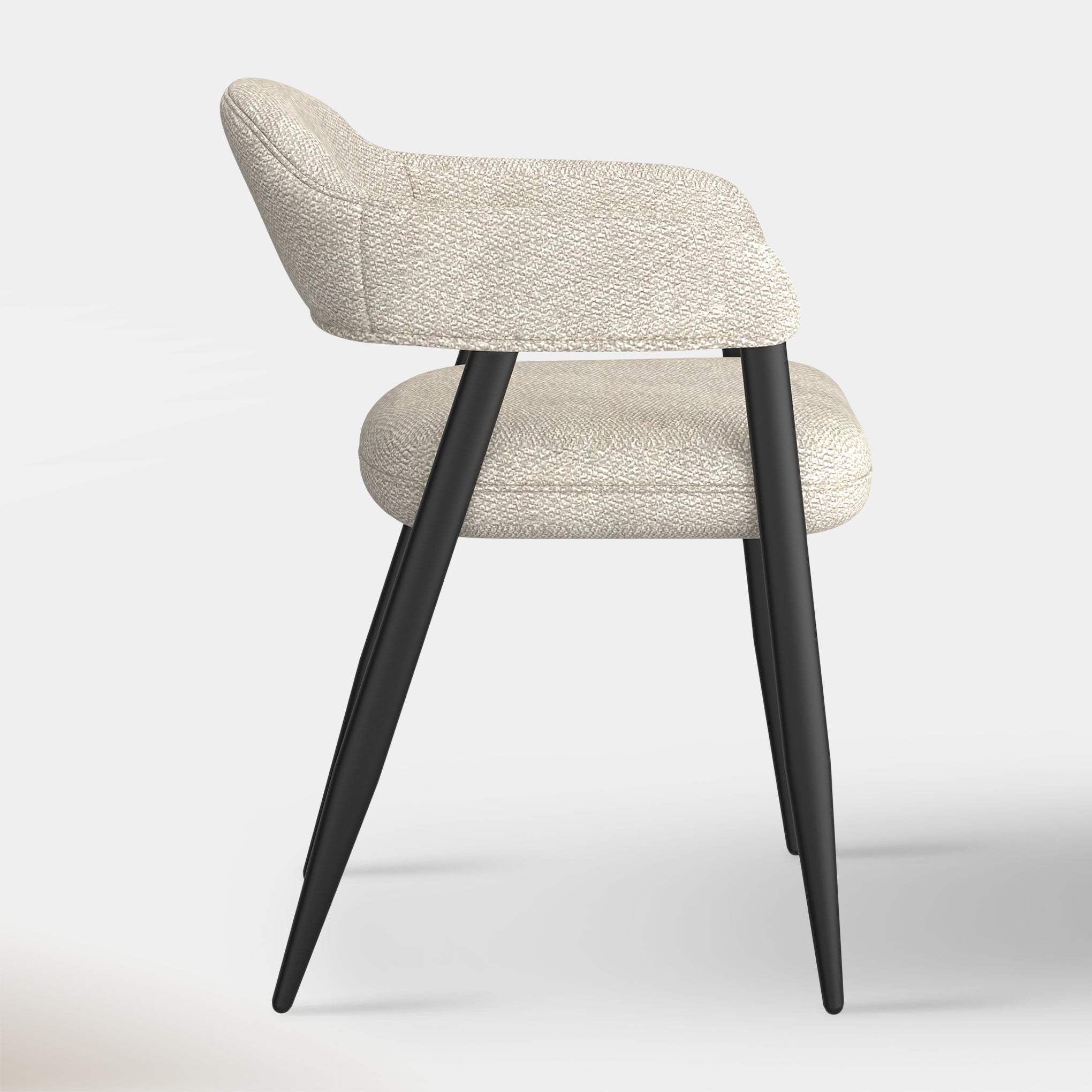 Vire Dining Chair - Beige & Black