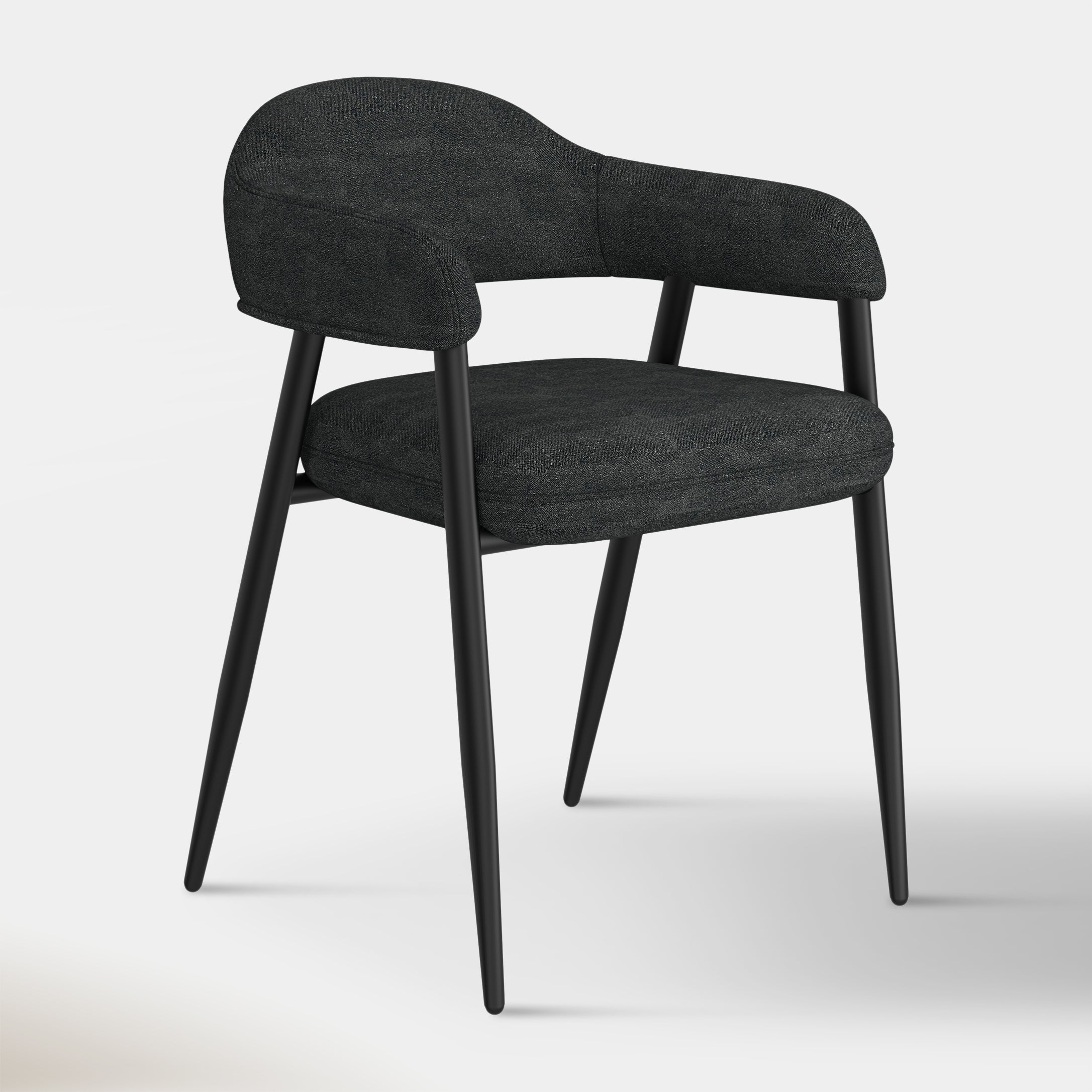 Vire Dining Chair - Charcoal & Black | Hoft Home