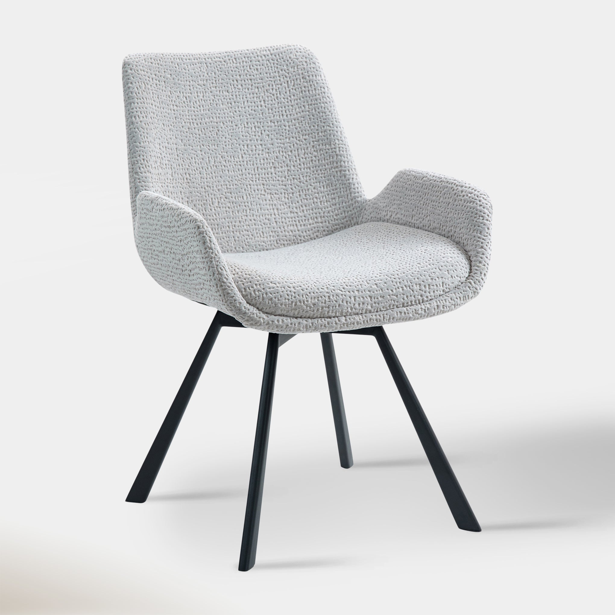 Sena Swivel Dining Chair - Light Grey