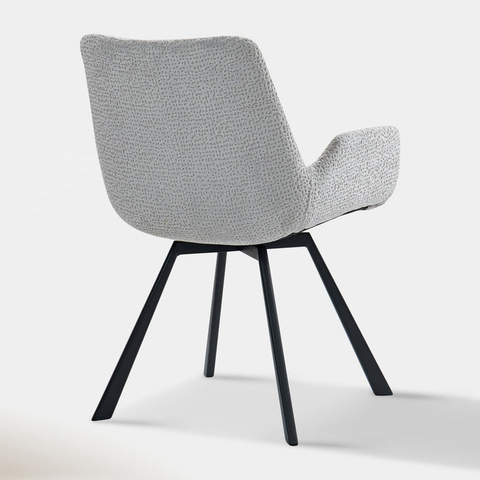 Sena Swivel Dining Chair - Light Grey