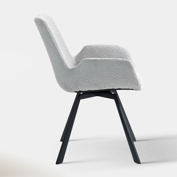 Sena Swivel Dining Chair - Light Grey