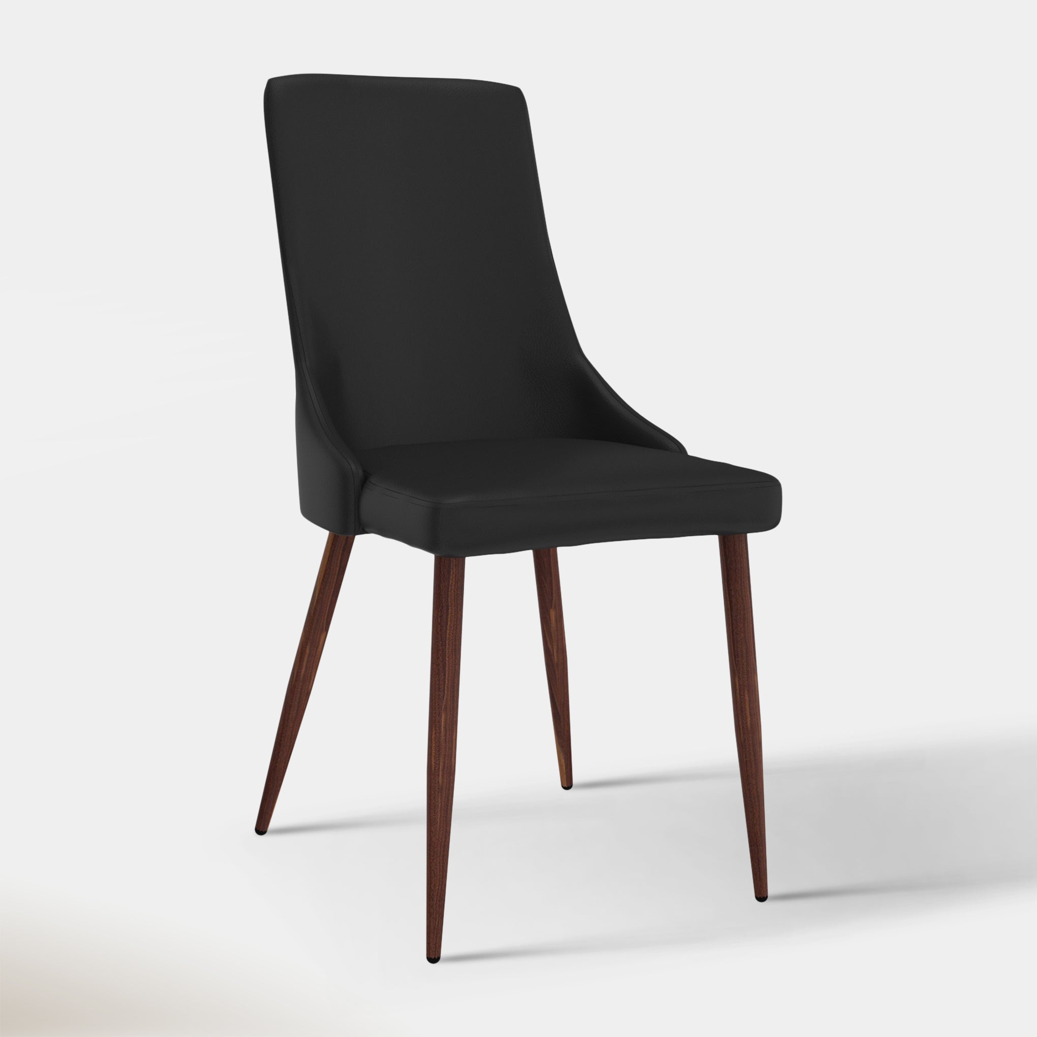 Beau Dining Chair - Black & Walnut