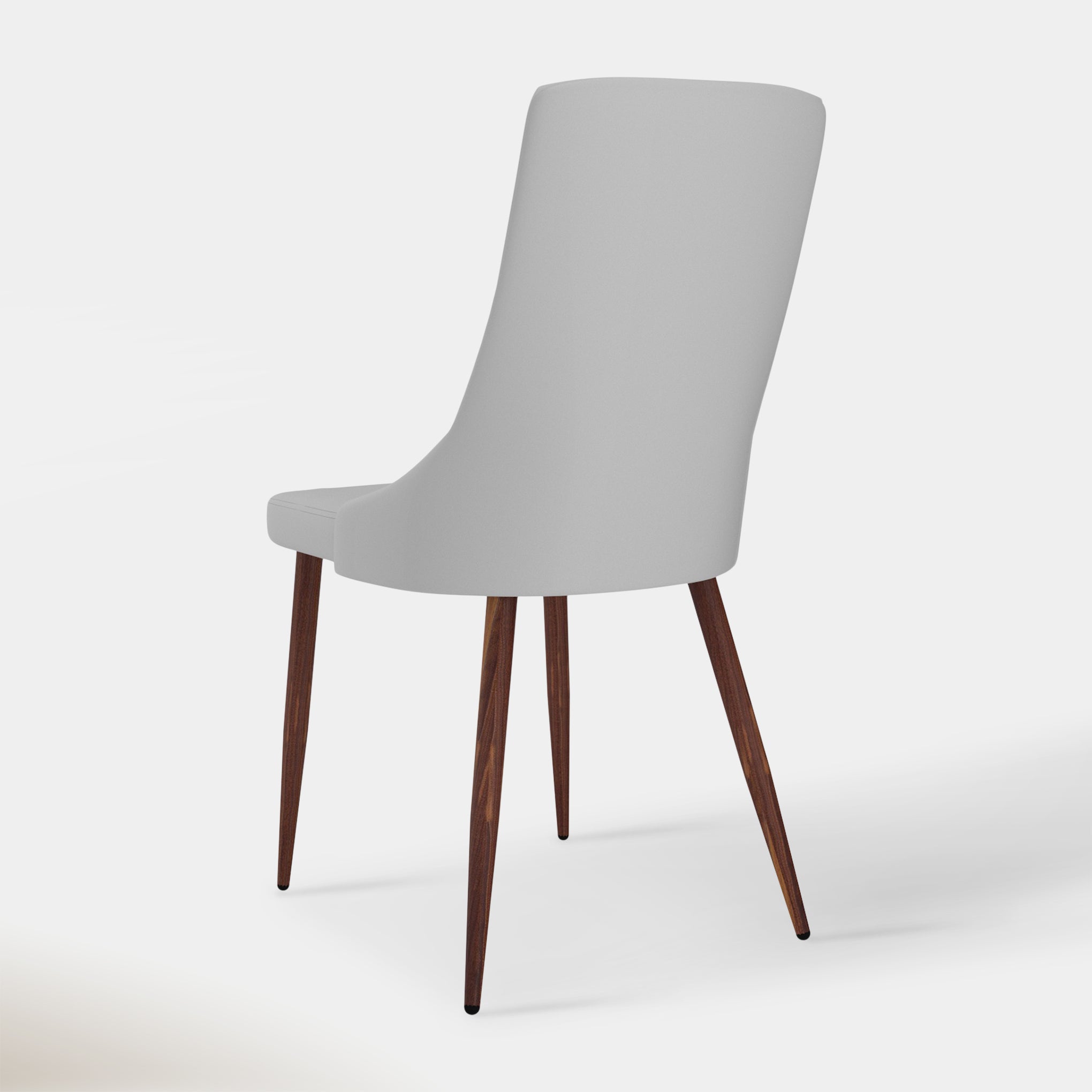 Beau Dining Chair - Light Grey & Walnut