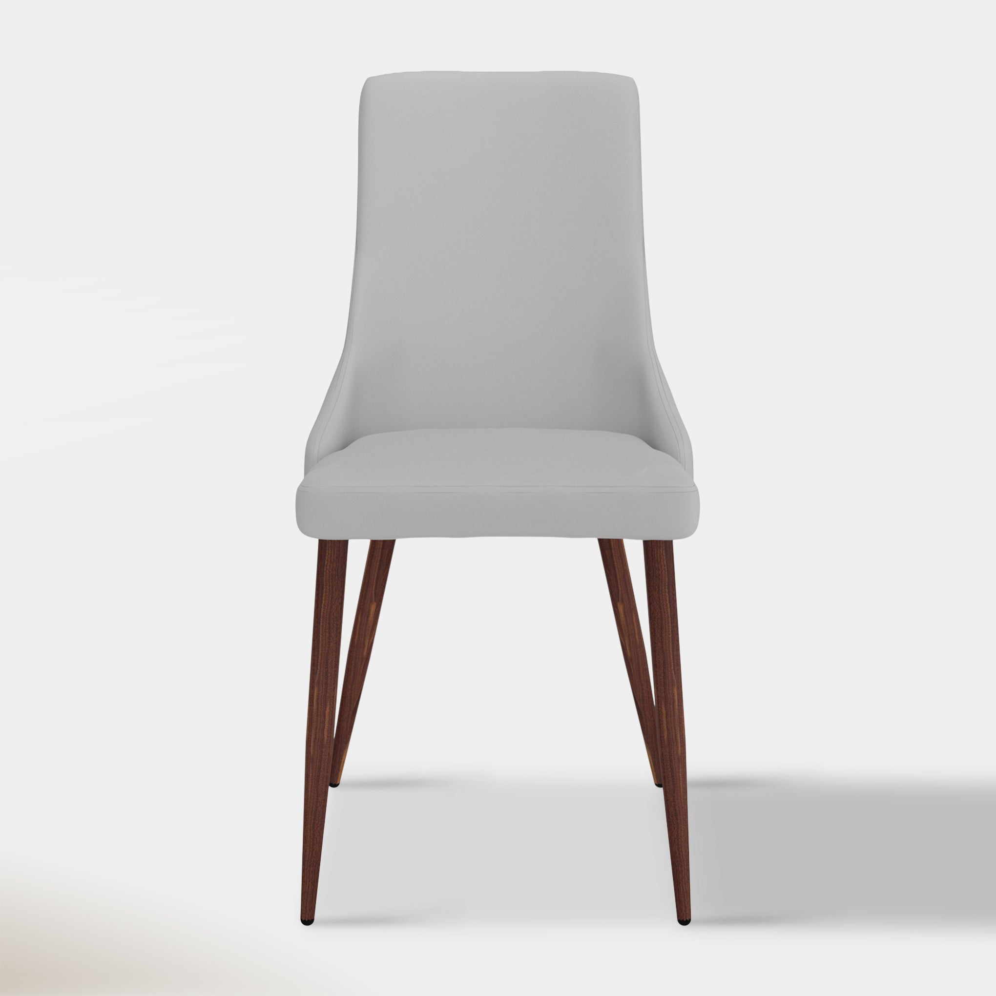 Beau Dining Chair - Light Grey & Walnut