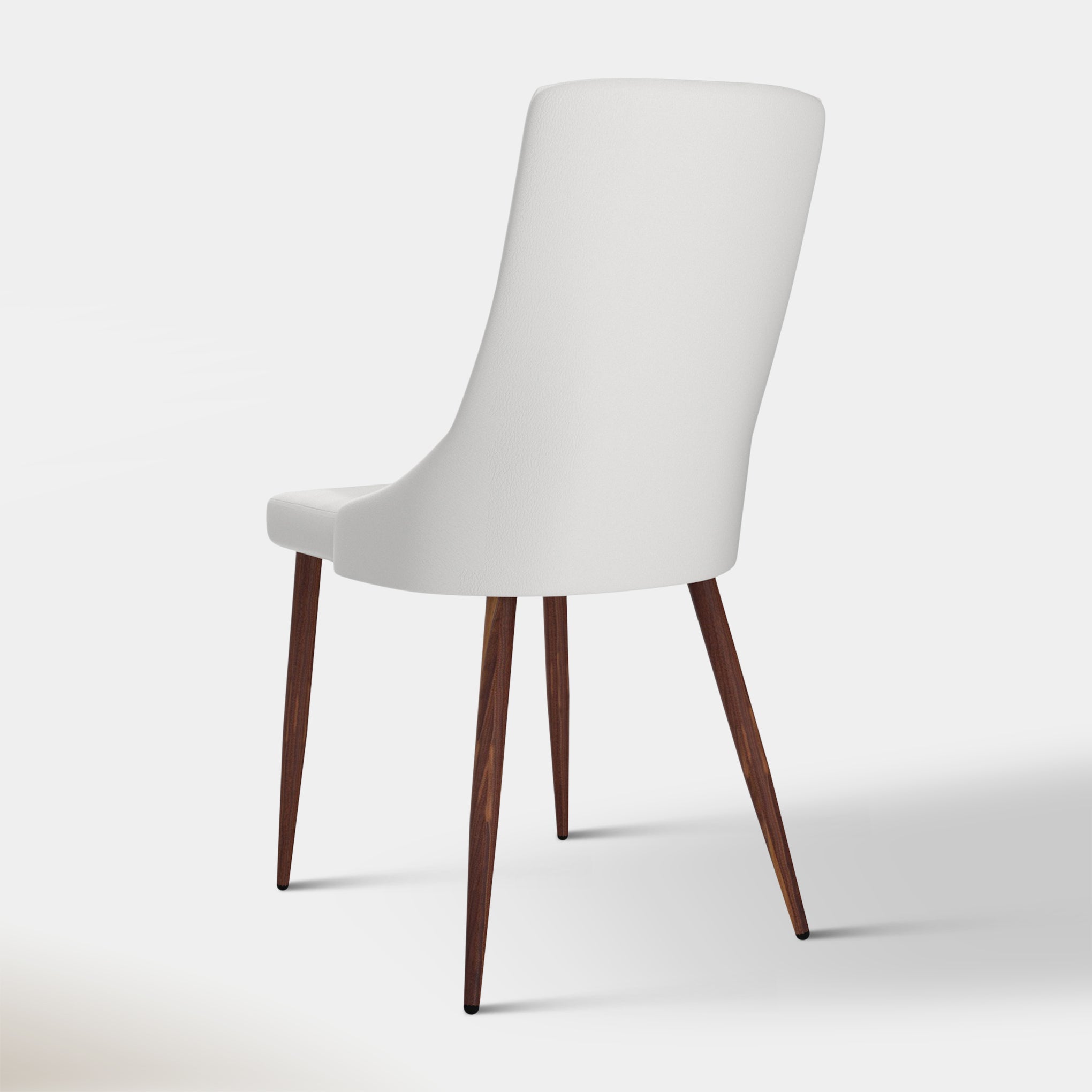 Beau Dining Chair - White & Walnut