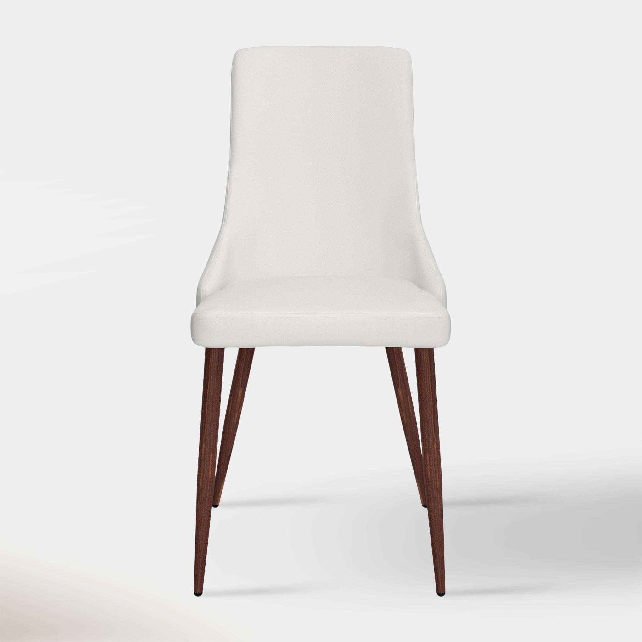 Beau Dining Chair - White & Walnut