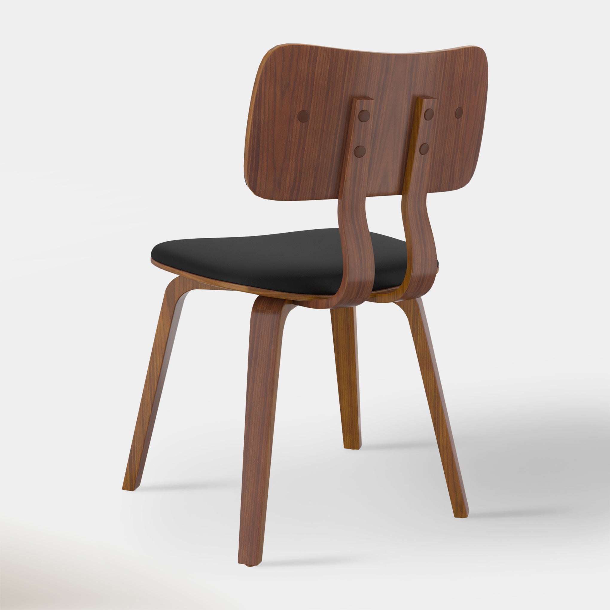 Zaki Dining Chair - Black & Walnut