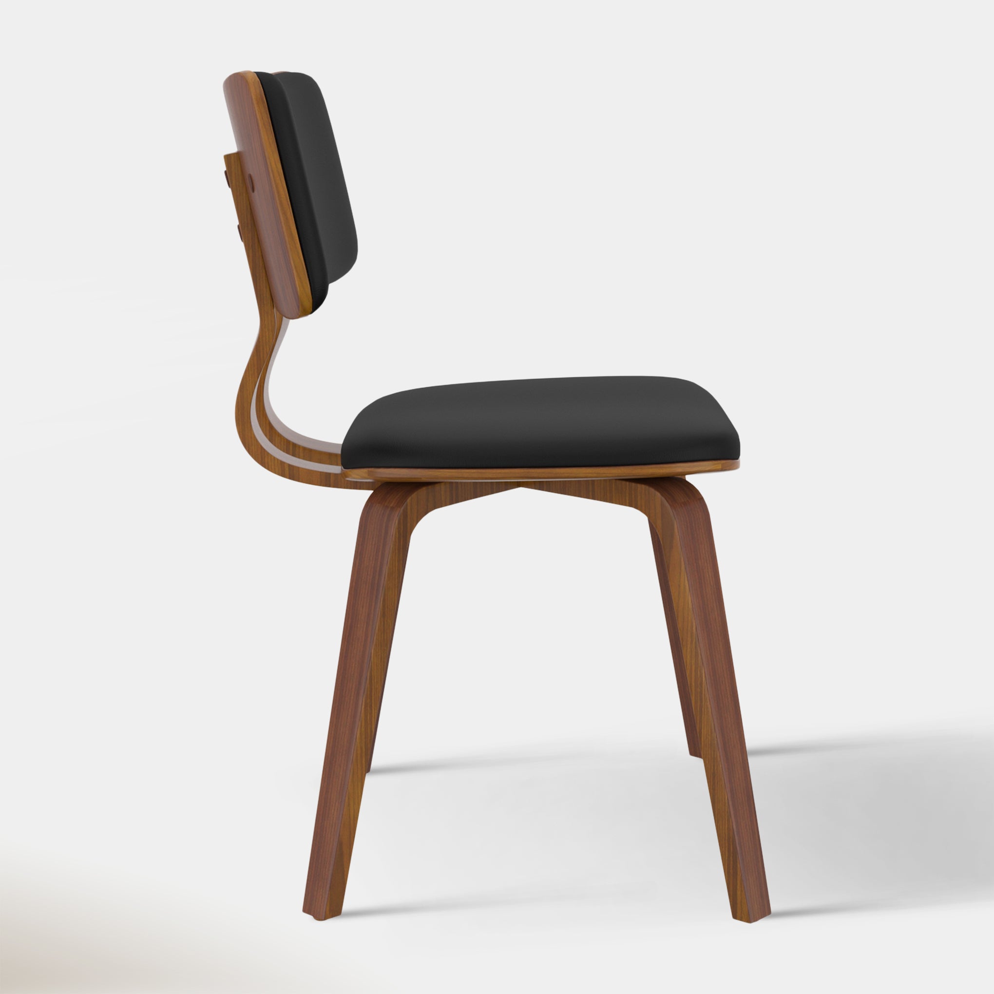 Zaki Dining Chair - Black & Walnut