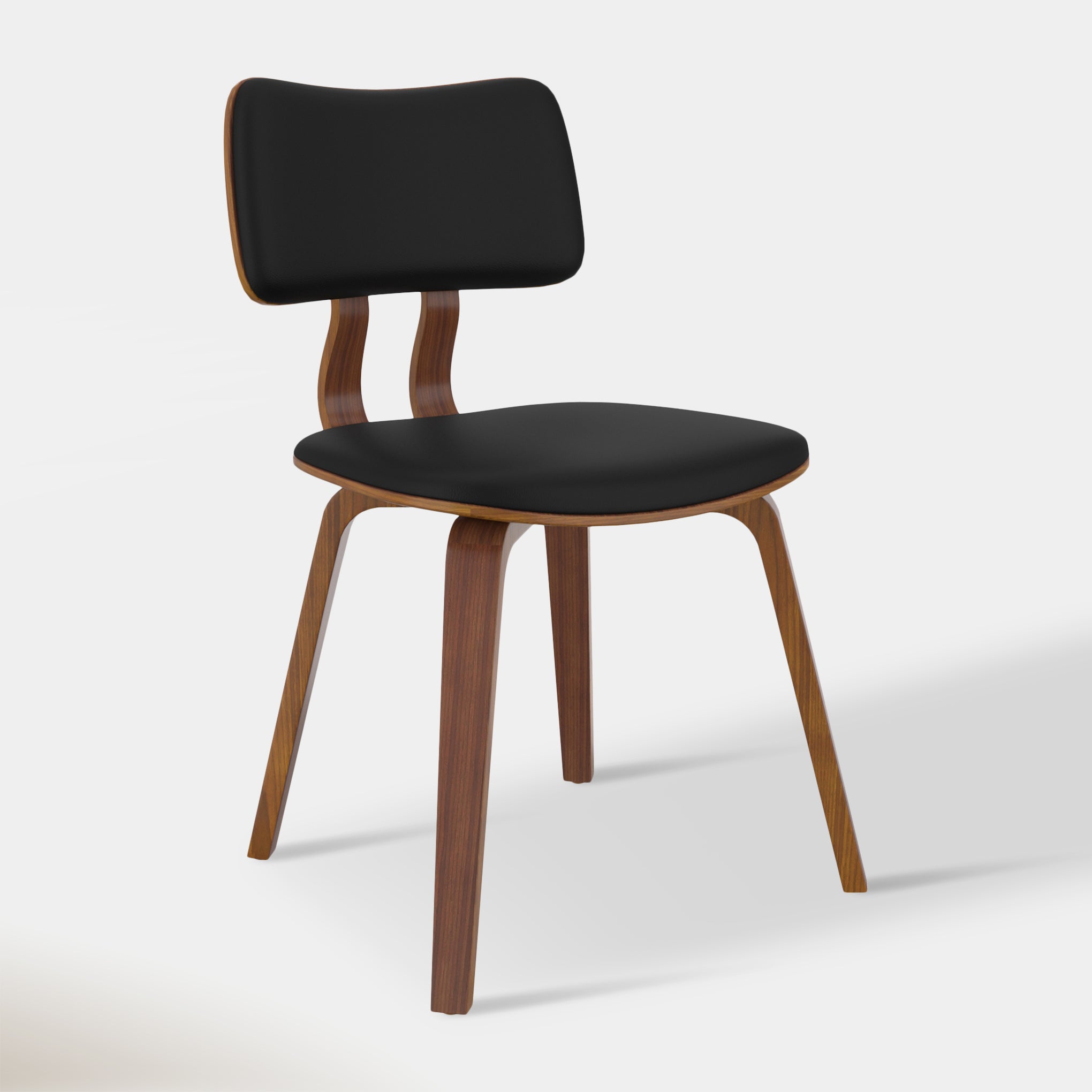 Zaki Dining Chair - Black & Walnut