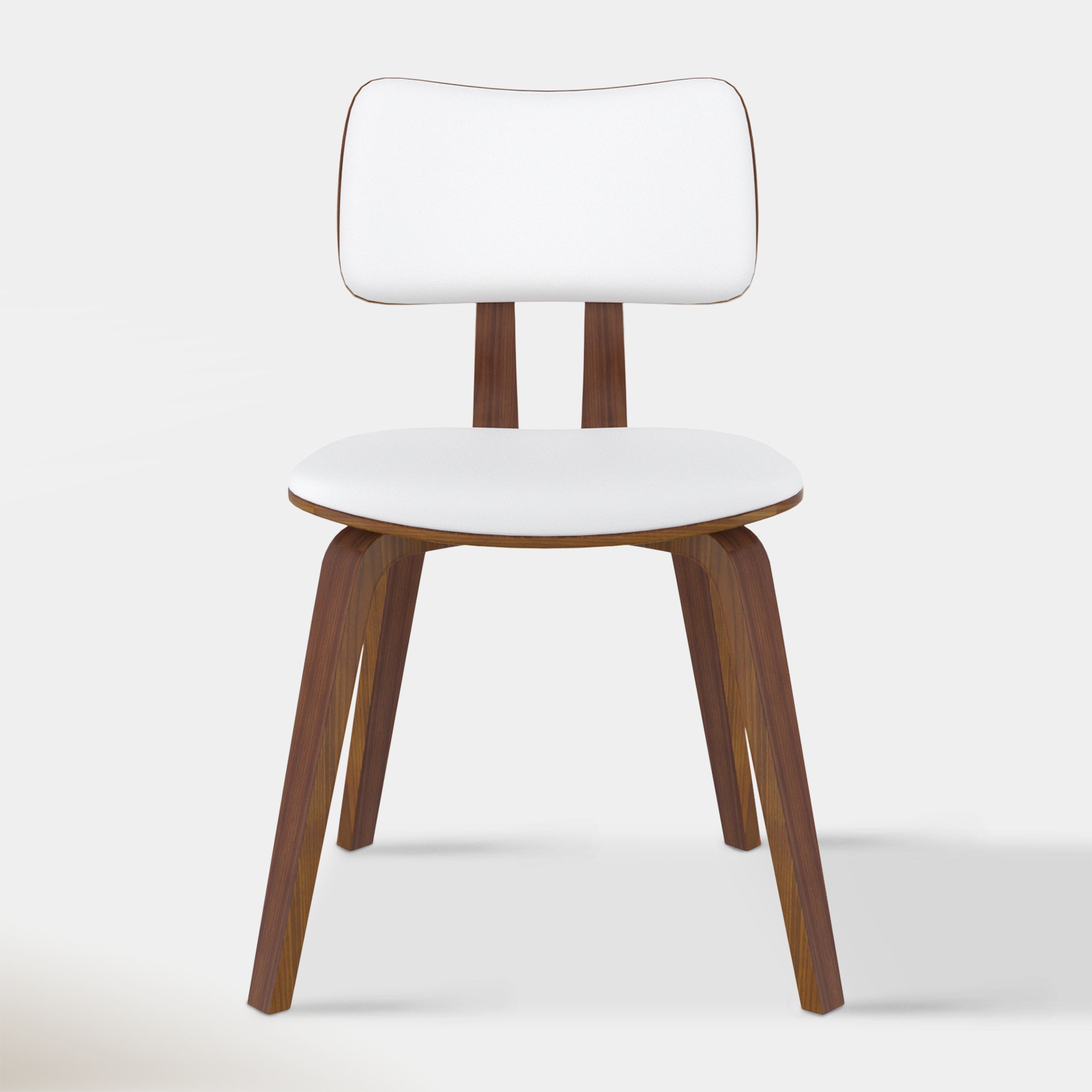 Zaki Dining Chair - White & Walnut