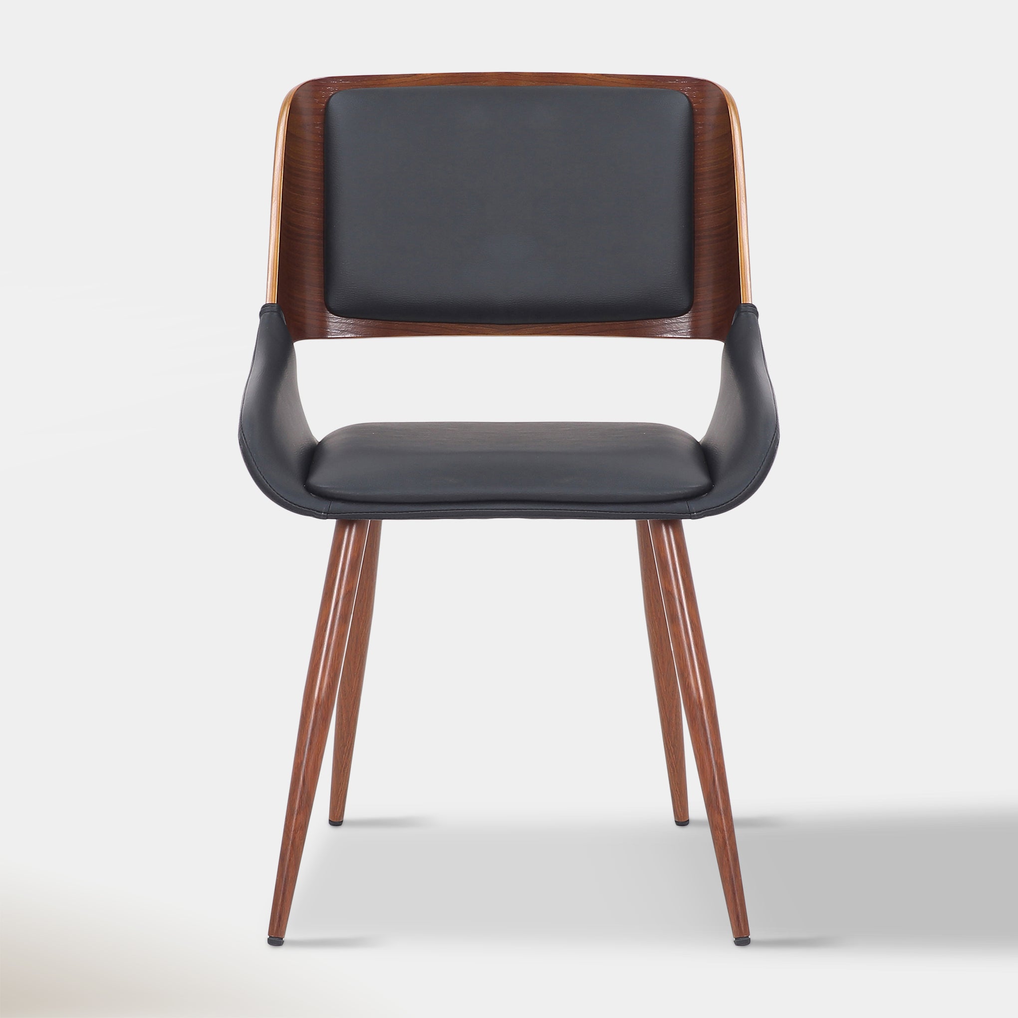 Carter Dining Chair - Black & Walnut