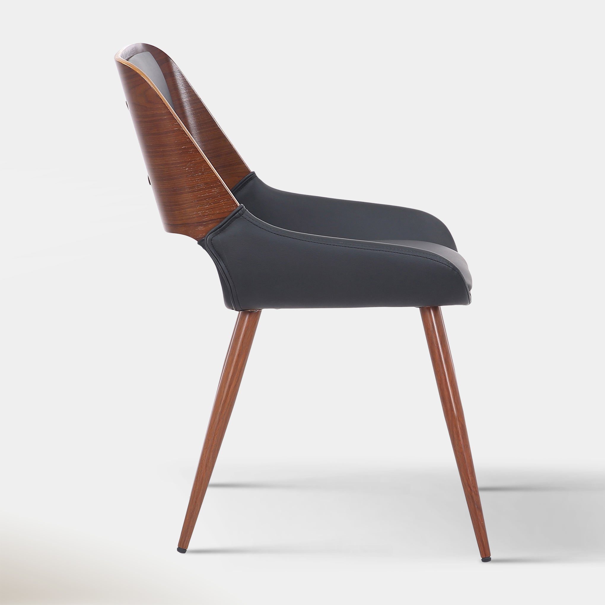 Carter Dining Chair - Black & Walnut