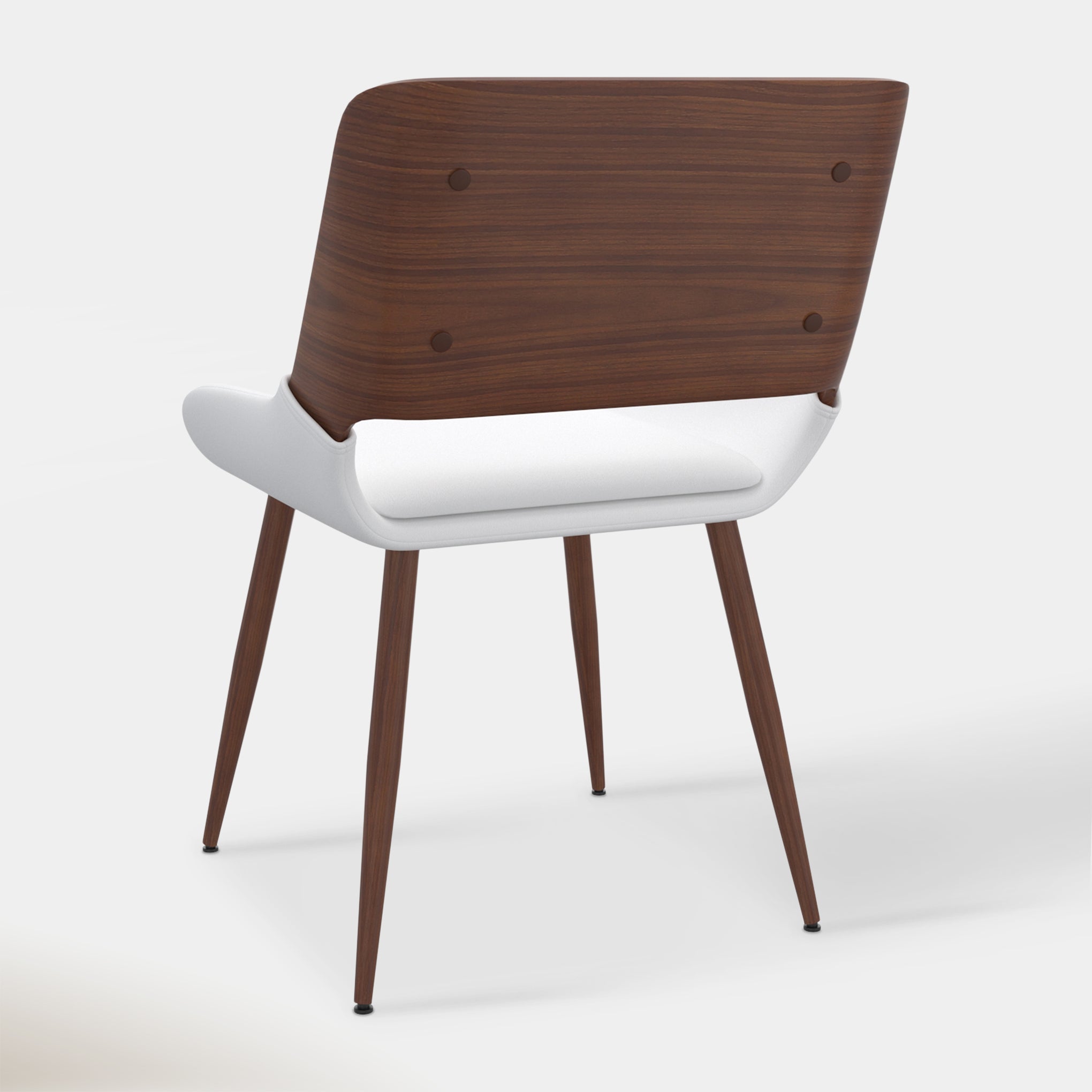 Carter Dining Chair - White & Walnut