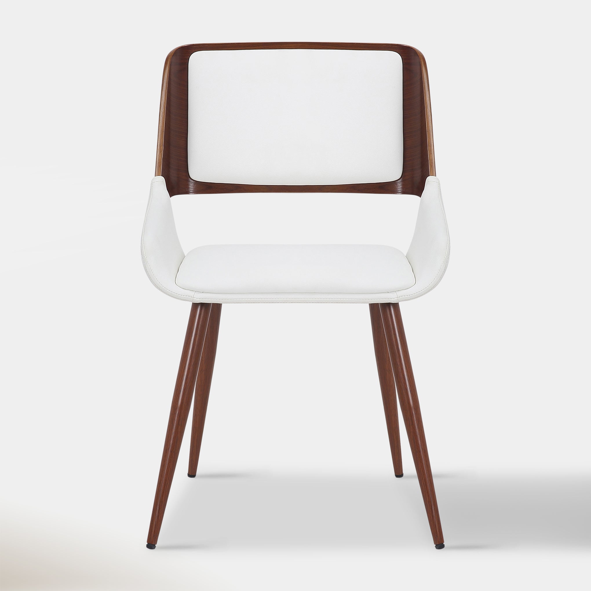 Carter Dining Chair - White & Walnut