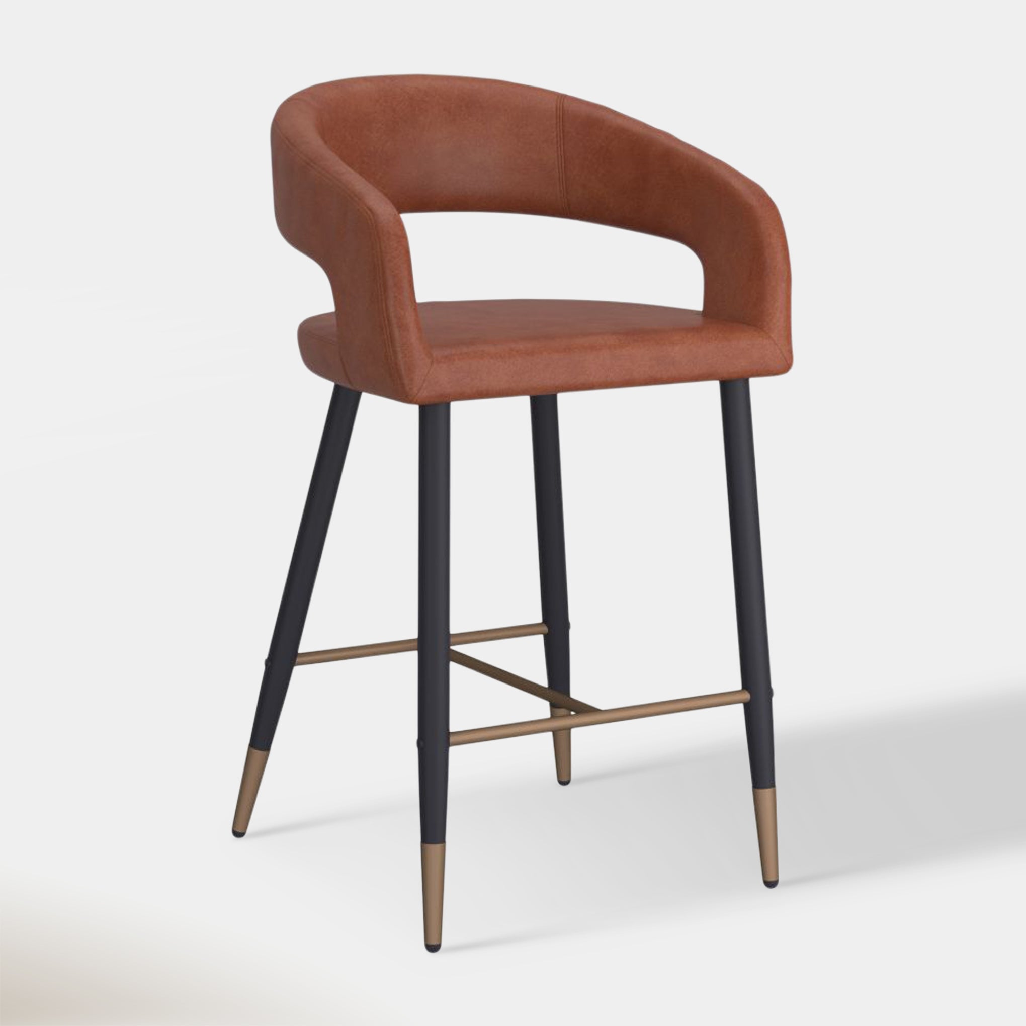 Mikah Counter Stool - Saddle | Hoft Home