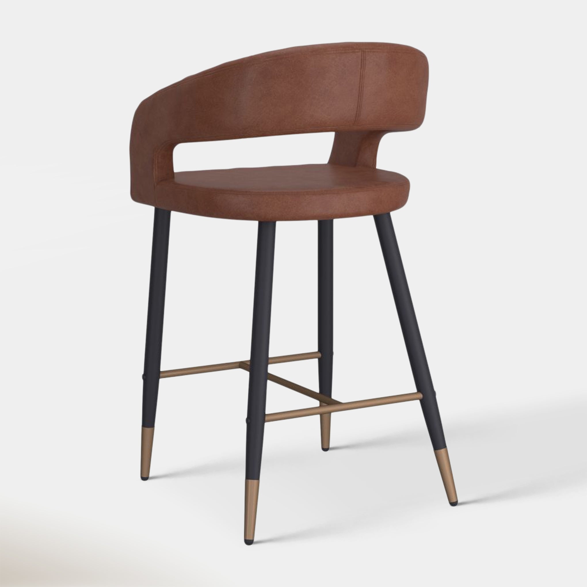 Mikah Counter Stool - Saddle | Hoft Home