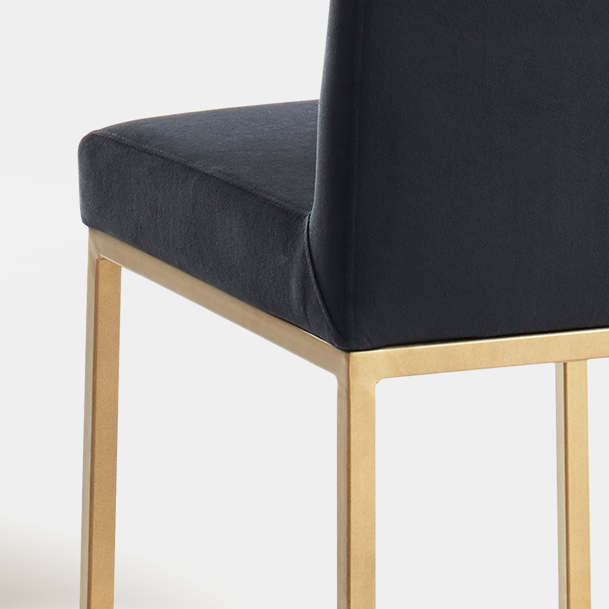 Dray Counter Stool - Black Velvet & Gold | Hoft Home