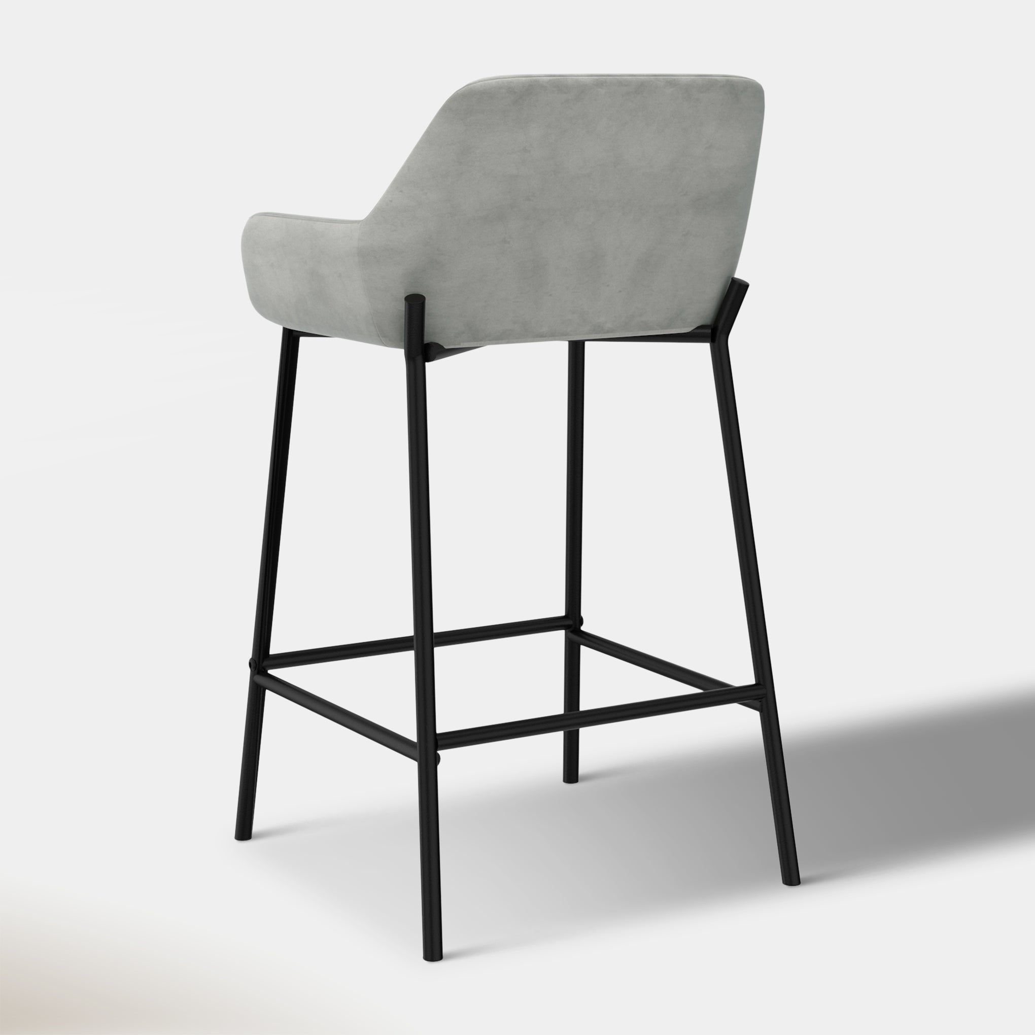 Sede Counter Stool - Grey Velvet | Hoft Home