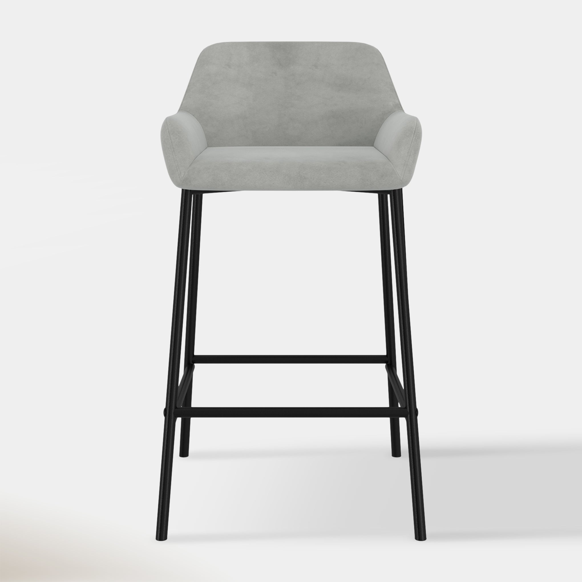 Sede Counter Stool - Grey Velvet | Hoft Home