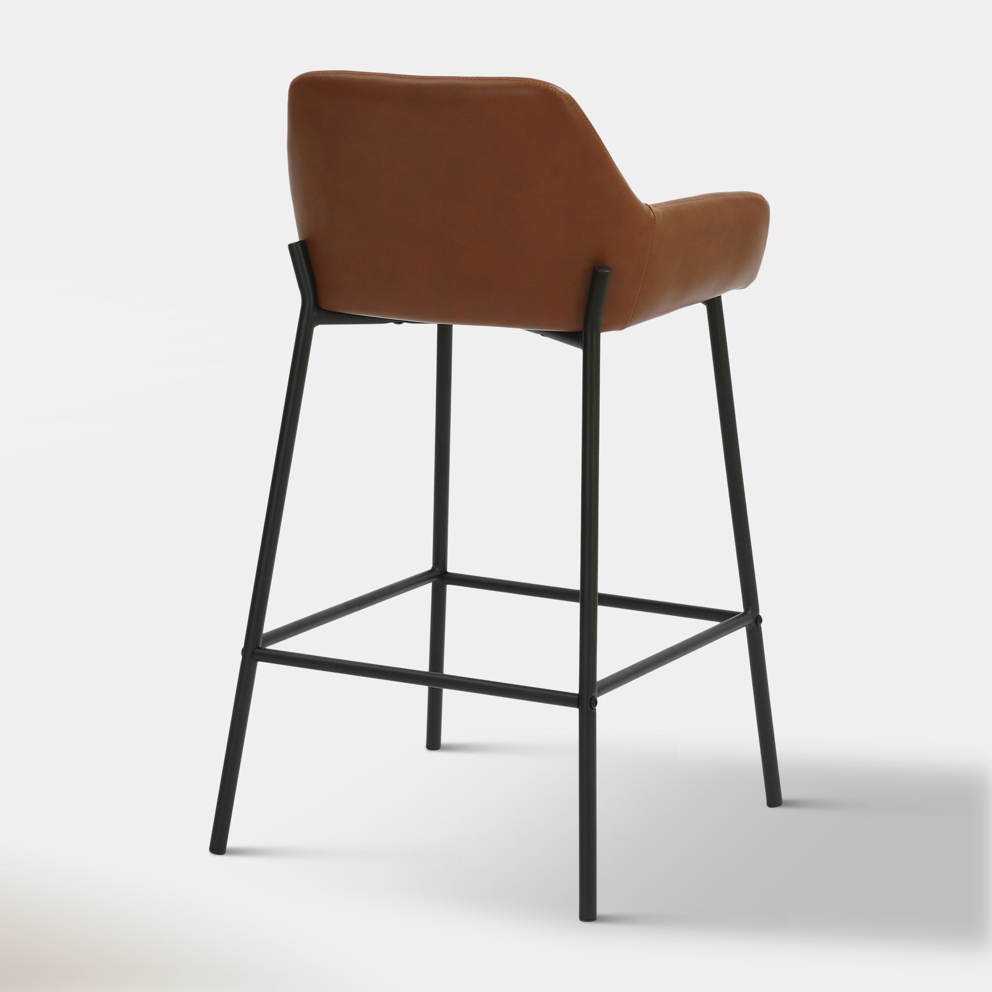 Sede Counter Stool - Saddle Vegan Leather | Hoft Home