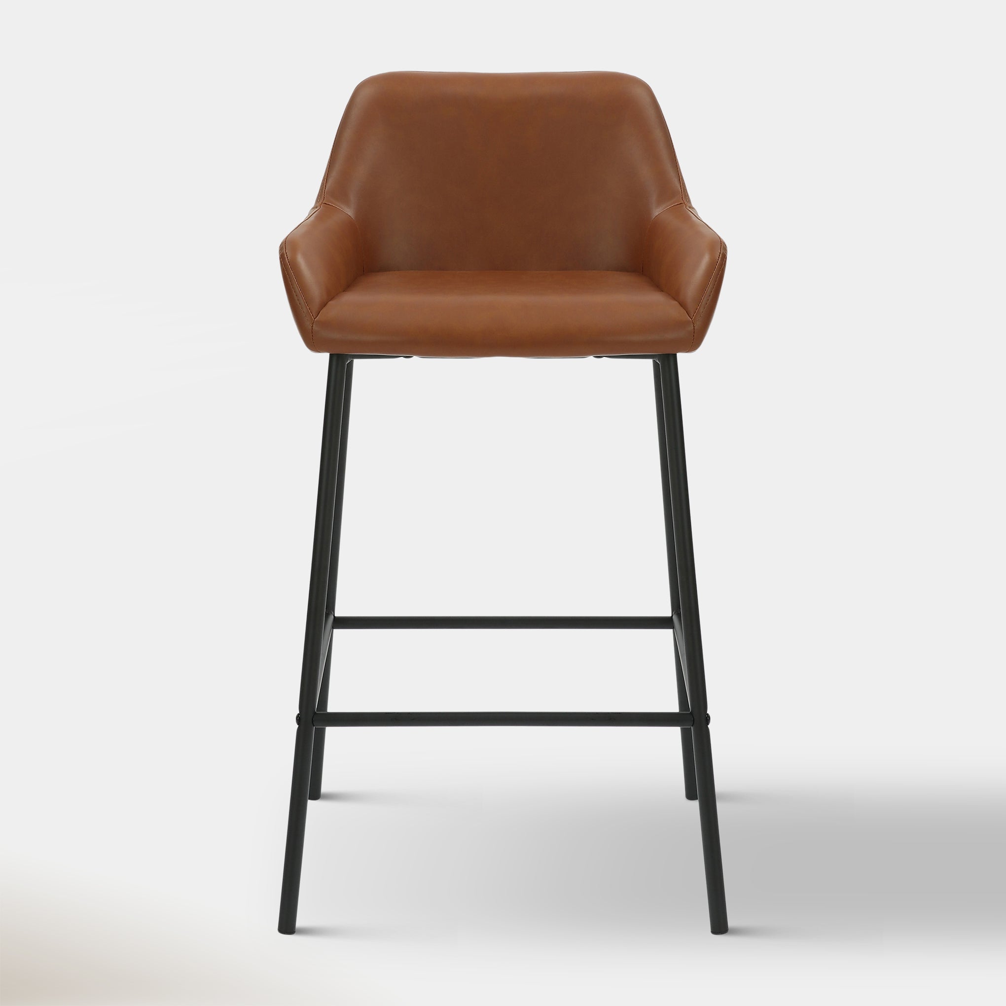 Sede Counter Stool - Saddle Vegan Leather | Hoft Home