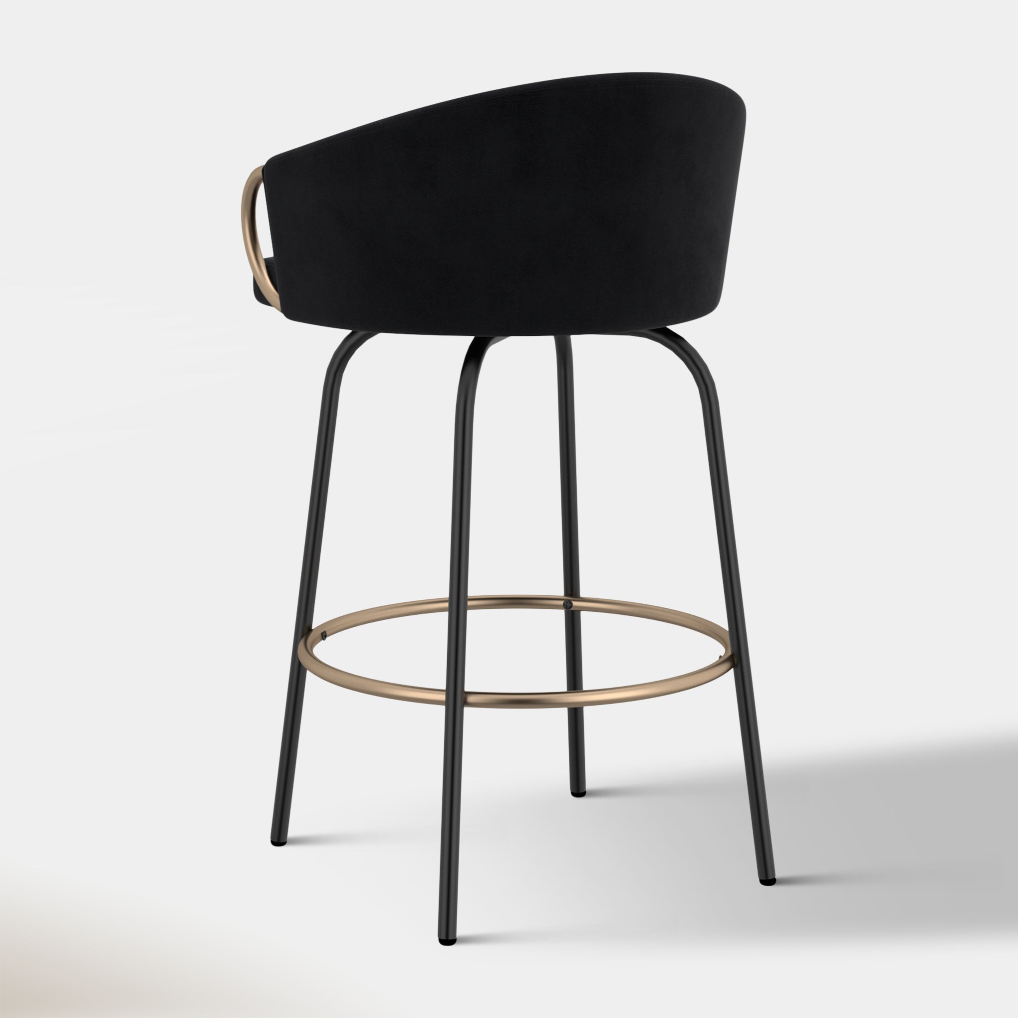 Harper Counter Stool - Black Velvet | Hoft Home