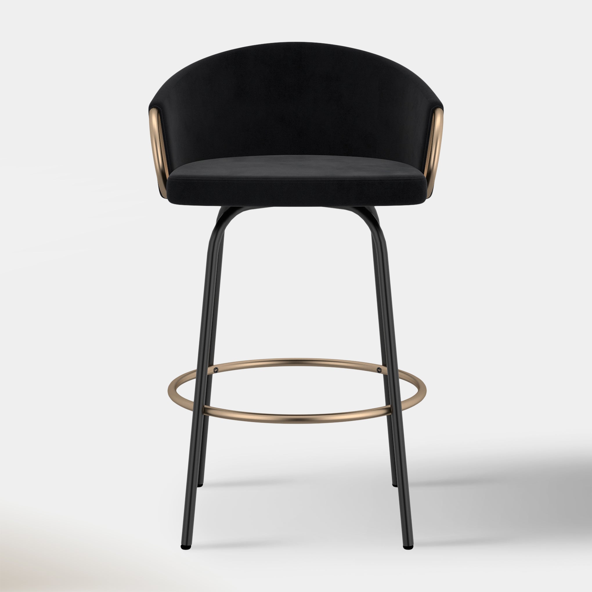 Harper Counter Stool - Black Velvet | Hoft Home