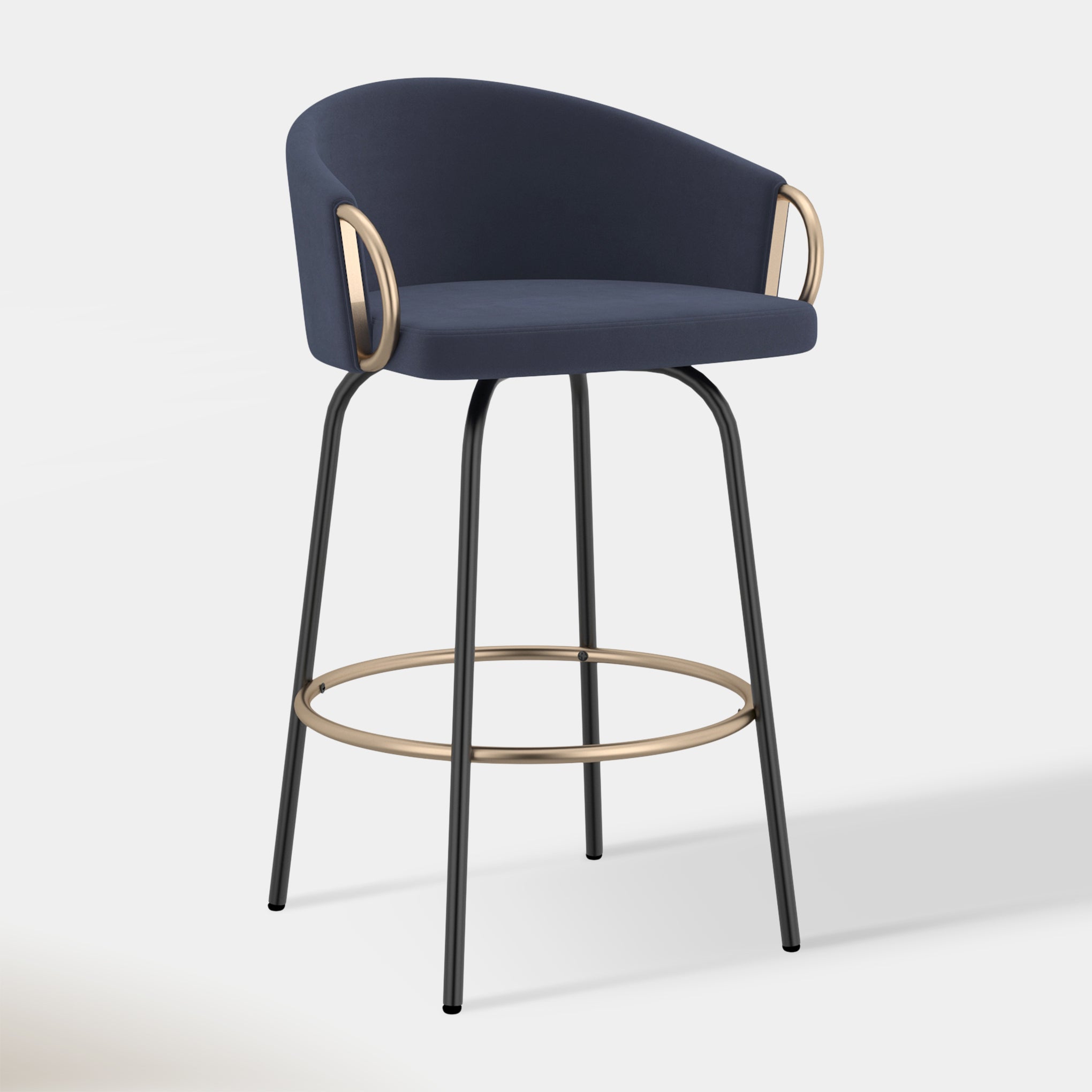 Harper Counter Stool - Blue Velvet | Hoft Home