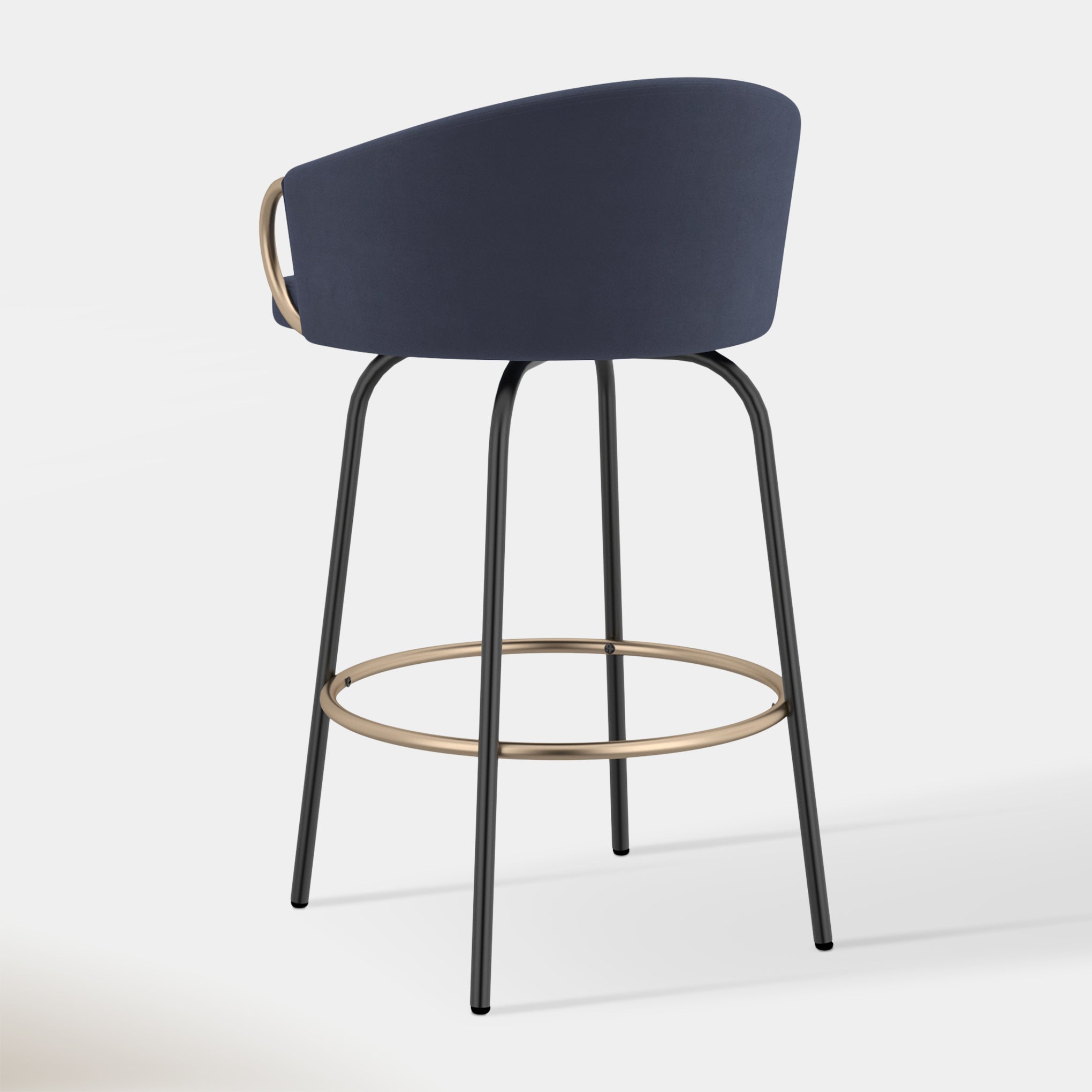 Harper Counter Stool - Blue Velvet | Hoft Home