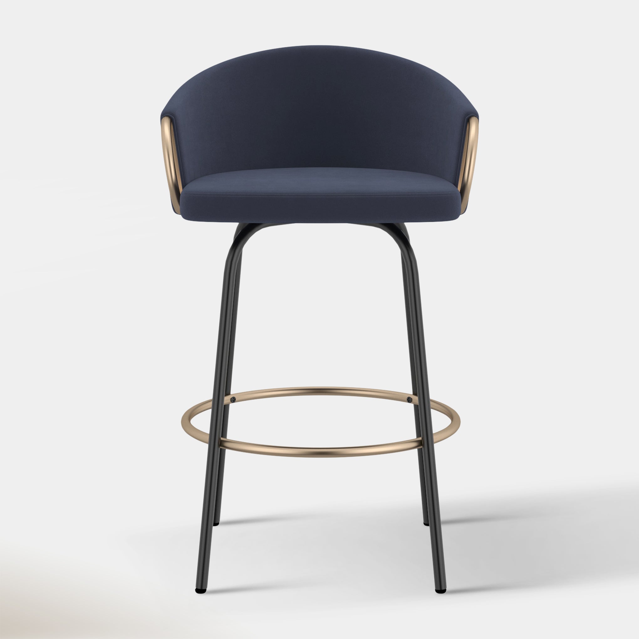 Harper Counter Stool - Blue Velvet | Hoft Home