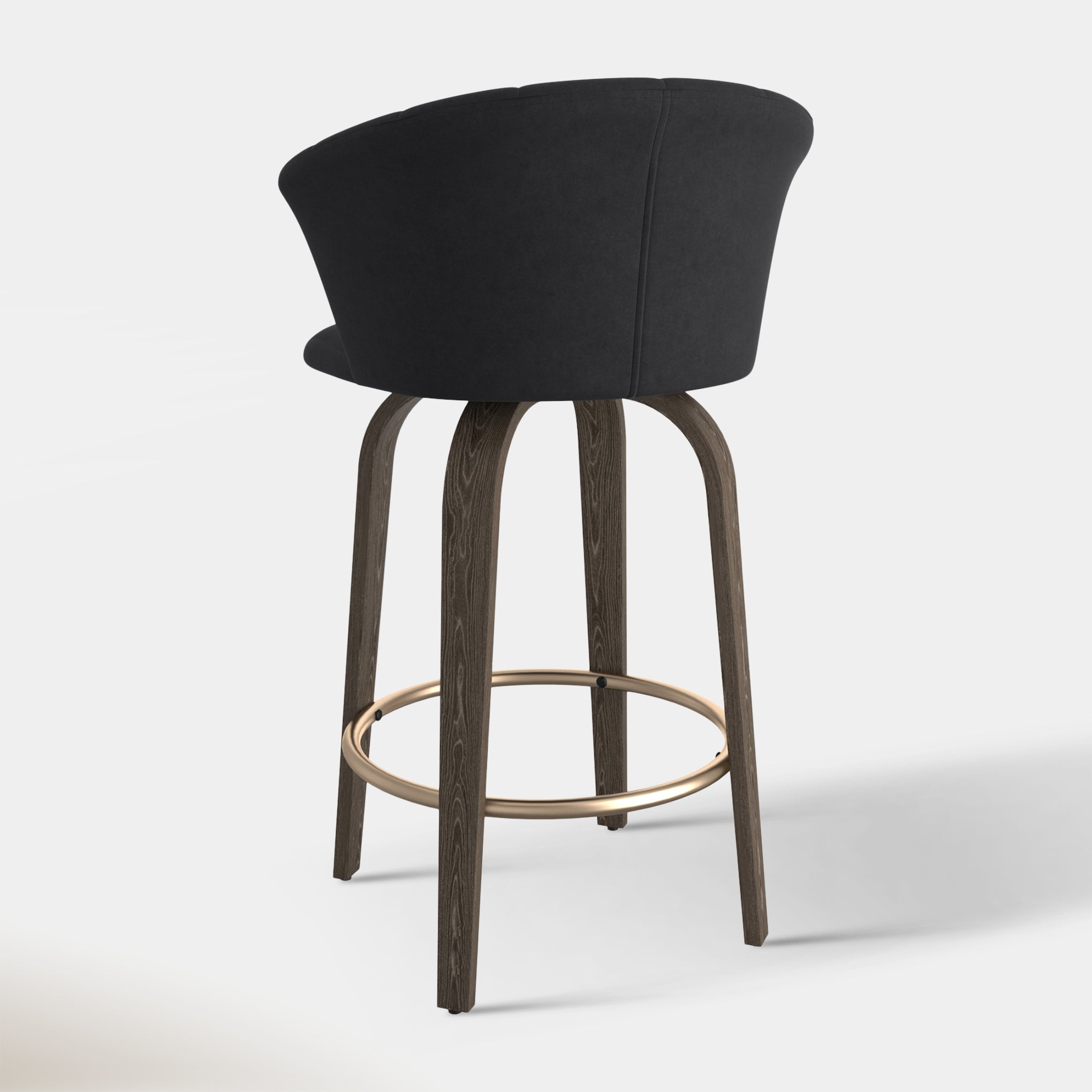 Monaco Counter Stool - Black Velvet | Hoft Home