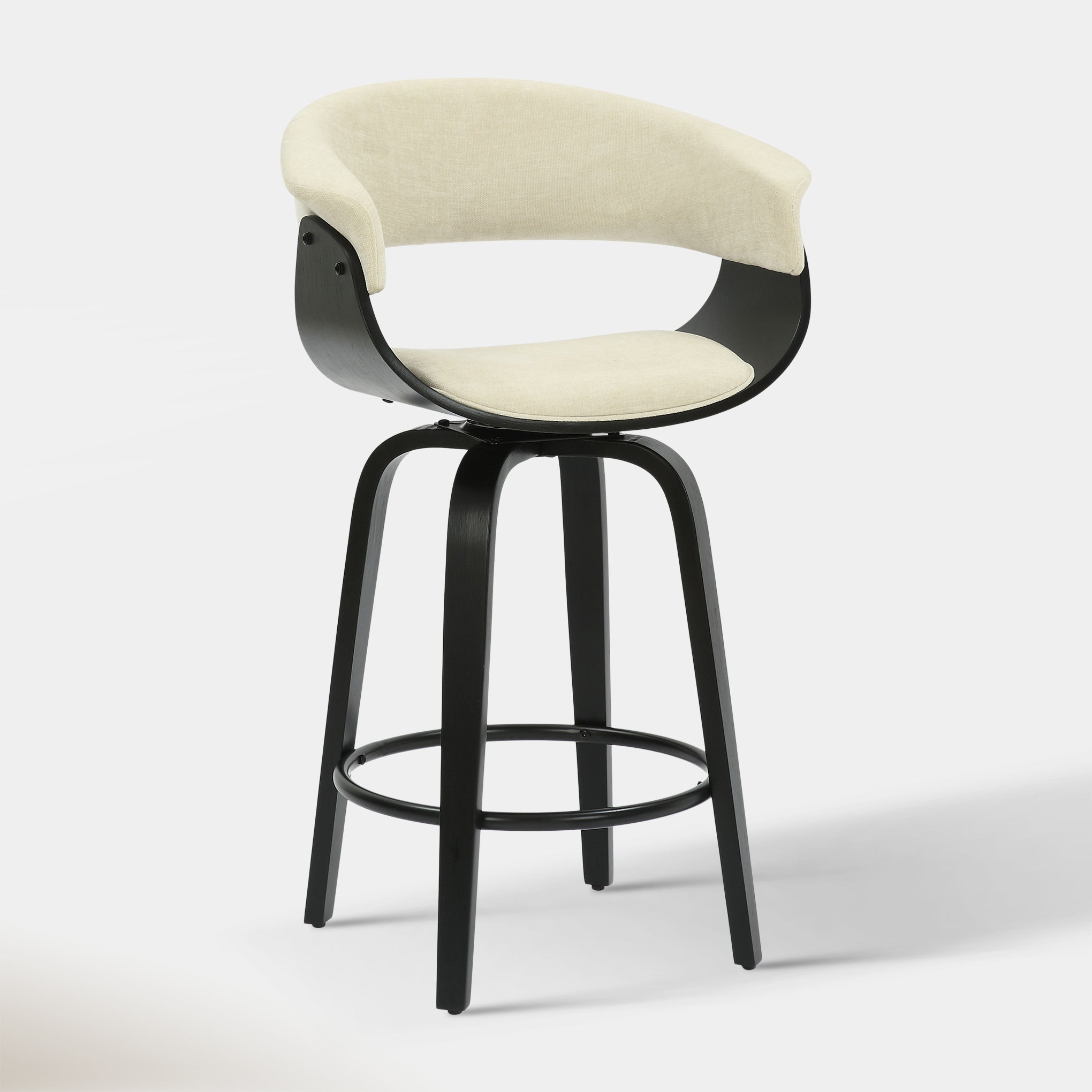 Jerreau Counter Stool - Beige and Black | Hoft Home