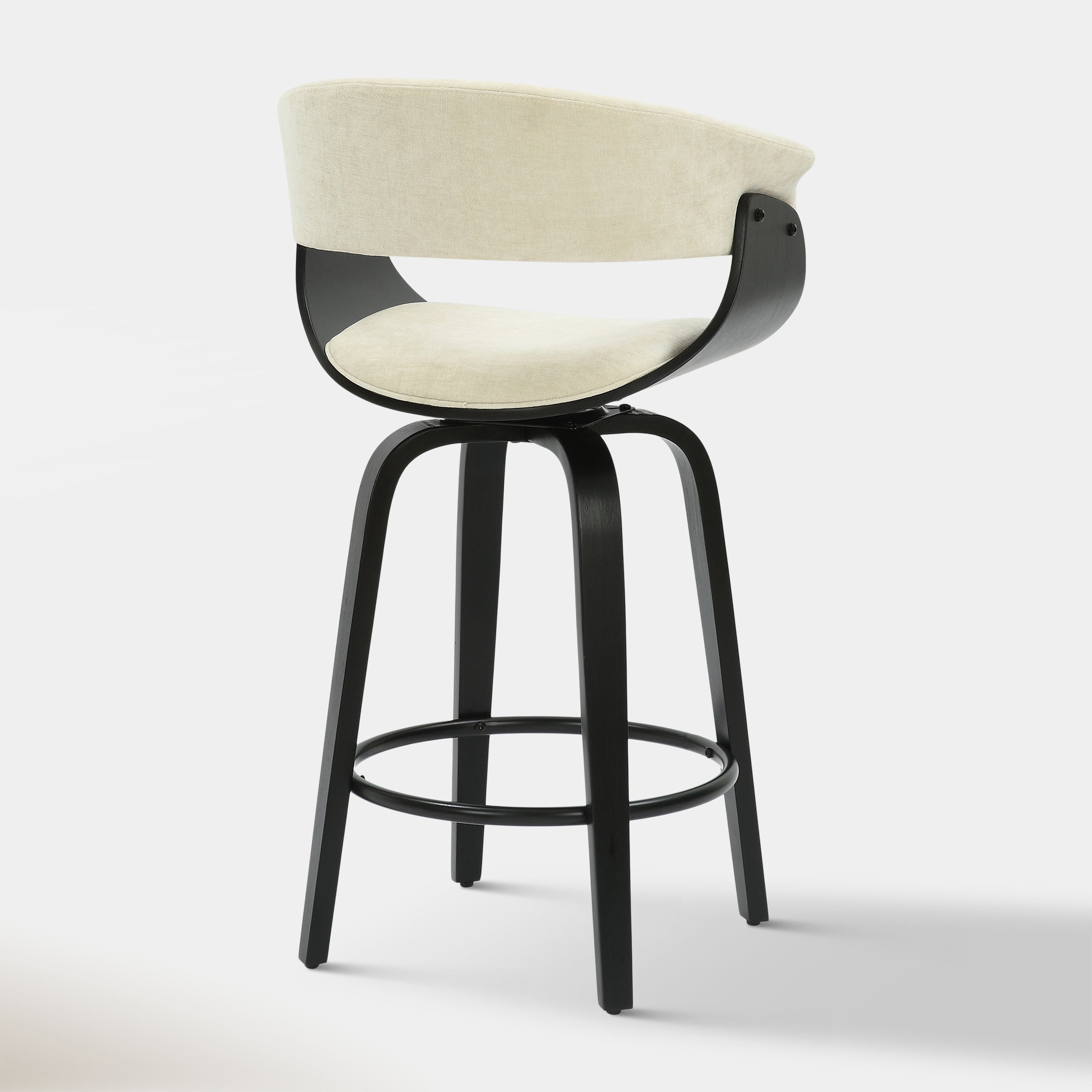 Jerreau Counter Stool - Beige and Black | Hoft Home