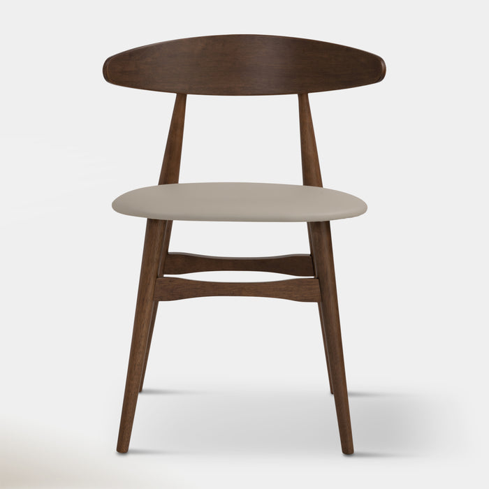 Telyn Dining Chair - Walnut & Cream | Hoft Home