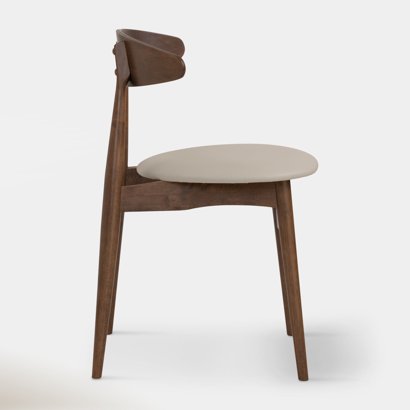 Telyn Dining Chair - Walnut & Cream | Hoft Home