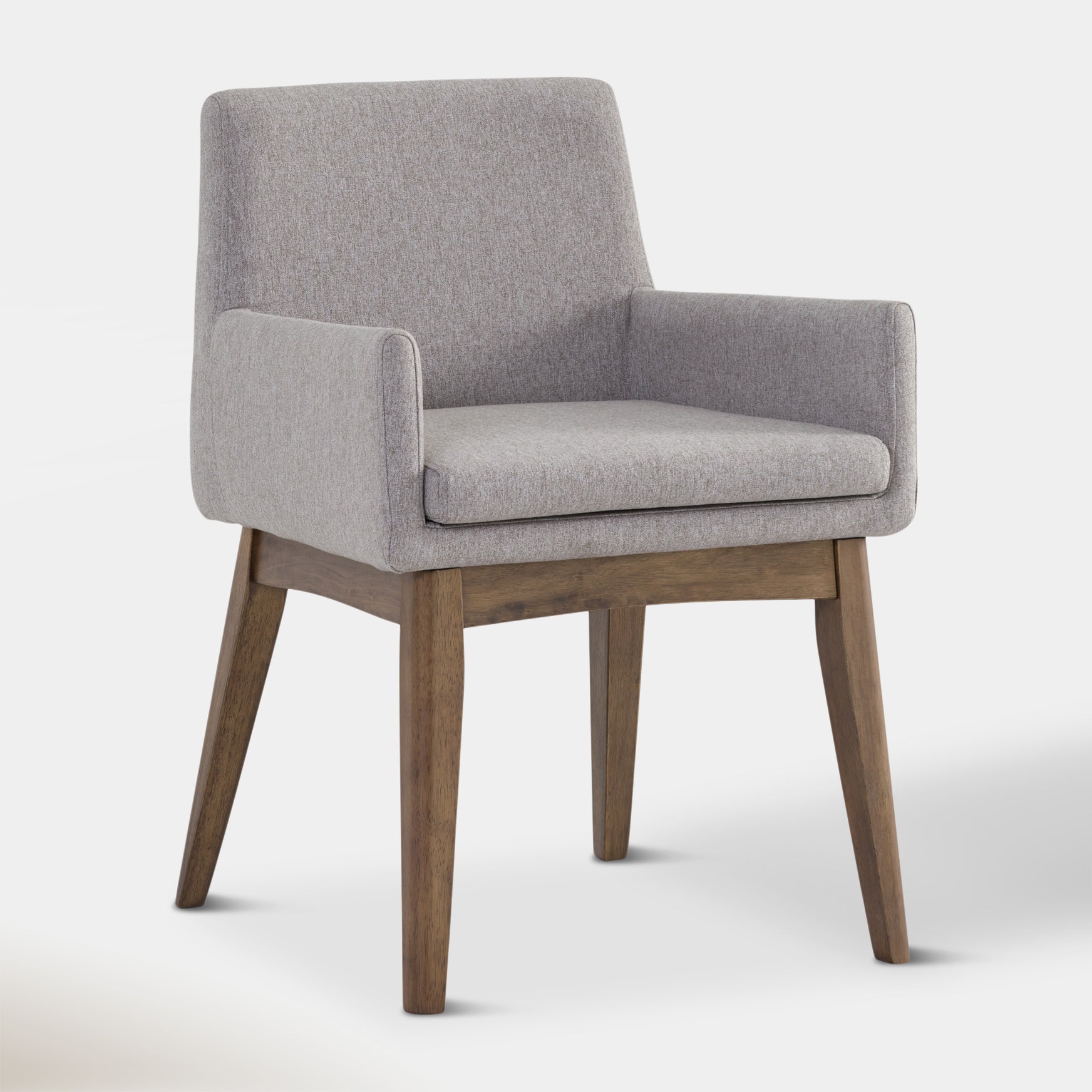 Chanel Dining Armchair - Light Grey & Walnut | Hoft Home