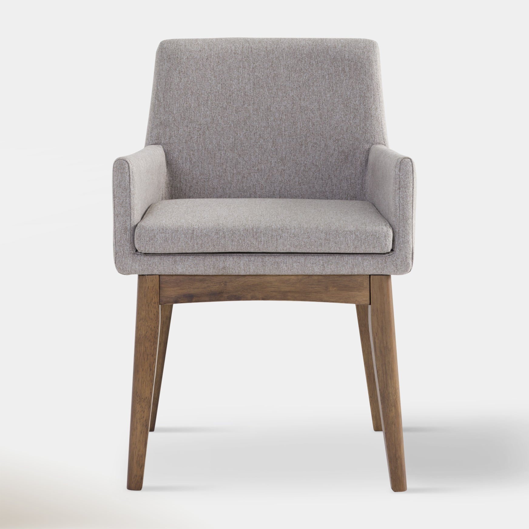 Chanel Dining Armchair - Light Grey & Walnut | Hoft Home