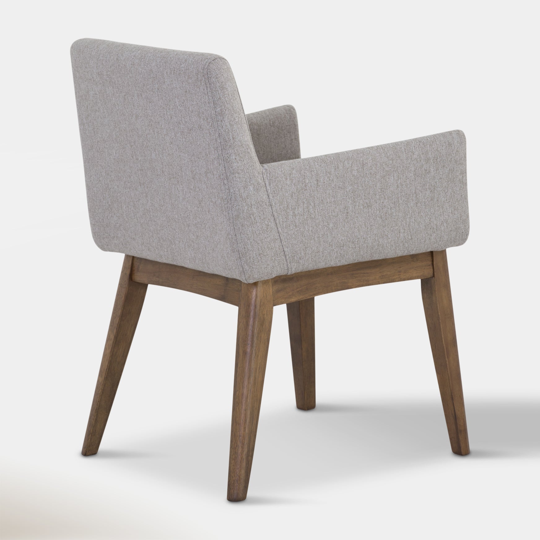 Chanel Dining Armchair - Light Grey & Walnut | Hoft Home