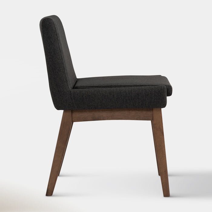 Chanel Dining Chair - Charcoal Grey & Walnut | Hoft Home
