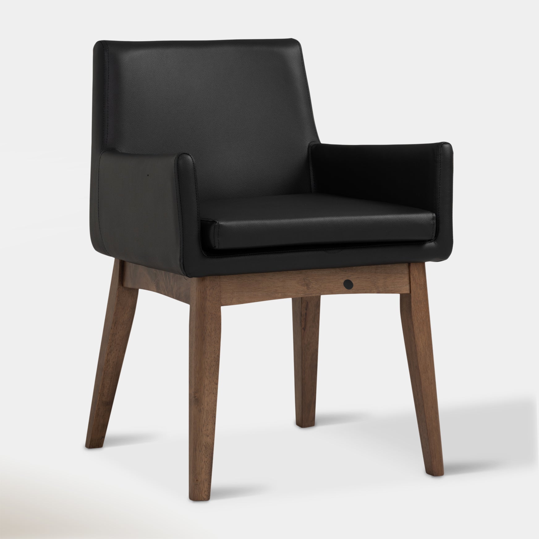 Chanel Dining Armchair - Black & Walnut | Hoft Home