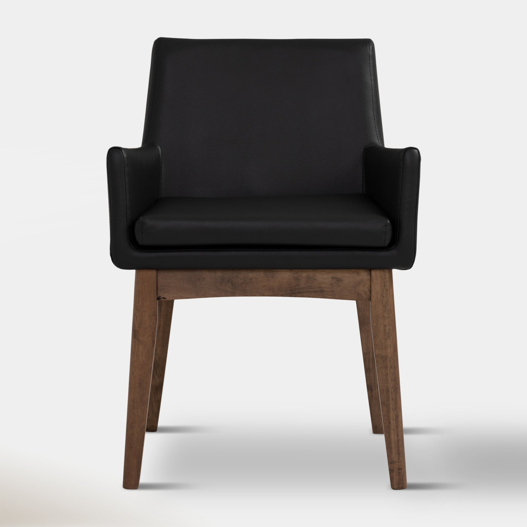 Chanel Dining Armchair - Black & Walnut | Hoft Home