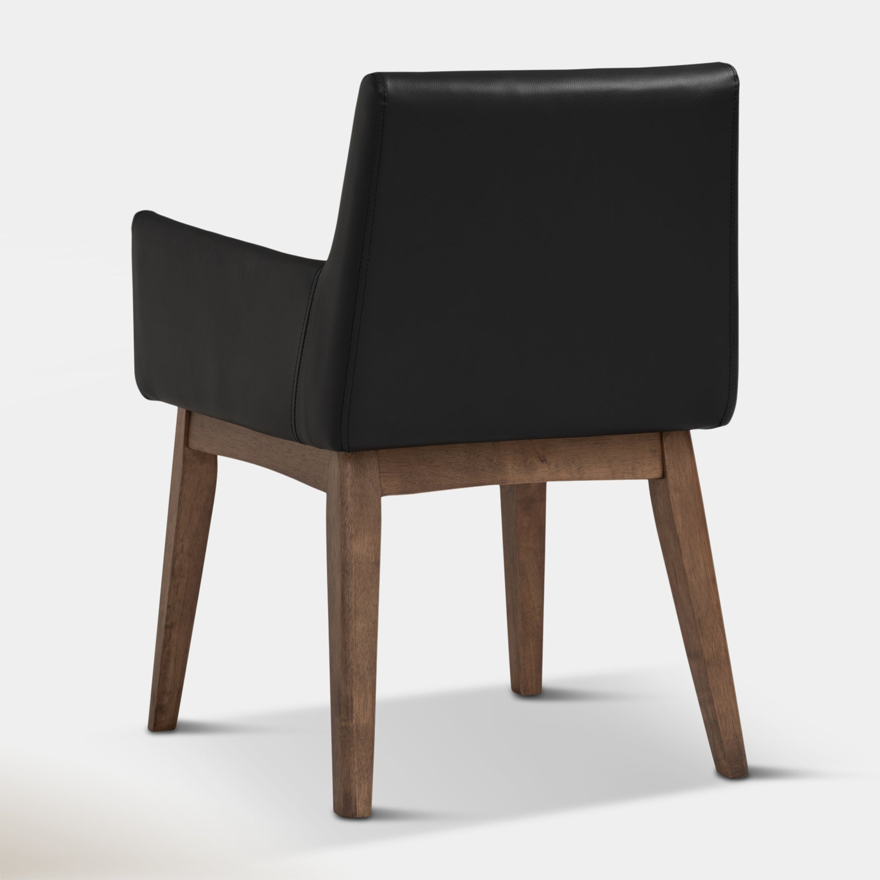 Chanel Dining Armchair - Black & Walnut | Hoft Home