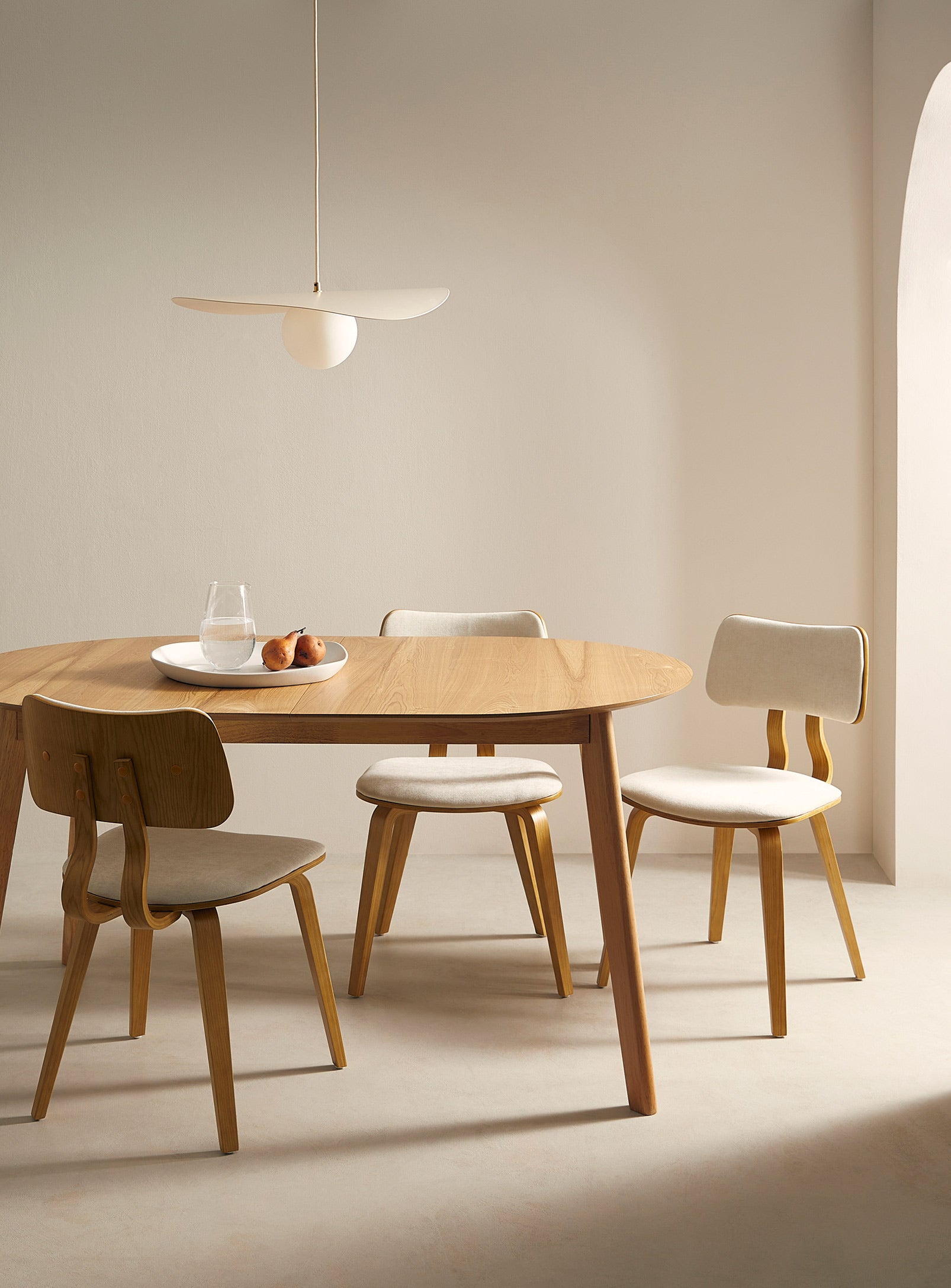 Zaki Dining Chair - Beige and Natural | Hoft Home