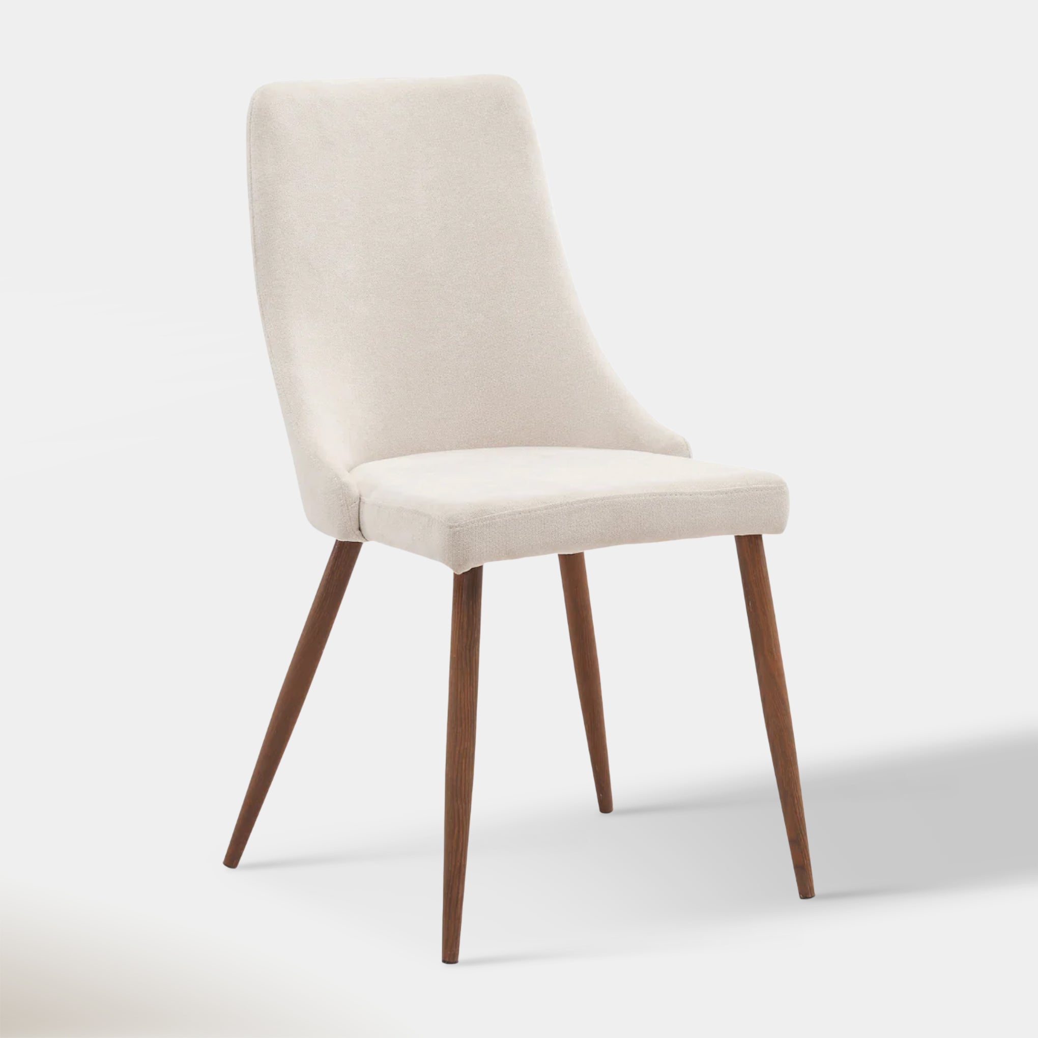 Beau Dining Chair - Beige & Walnut | Hoft Home