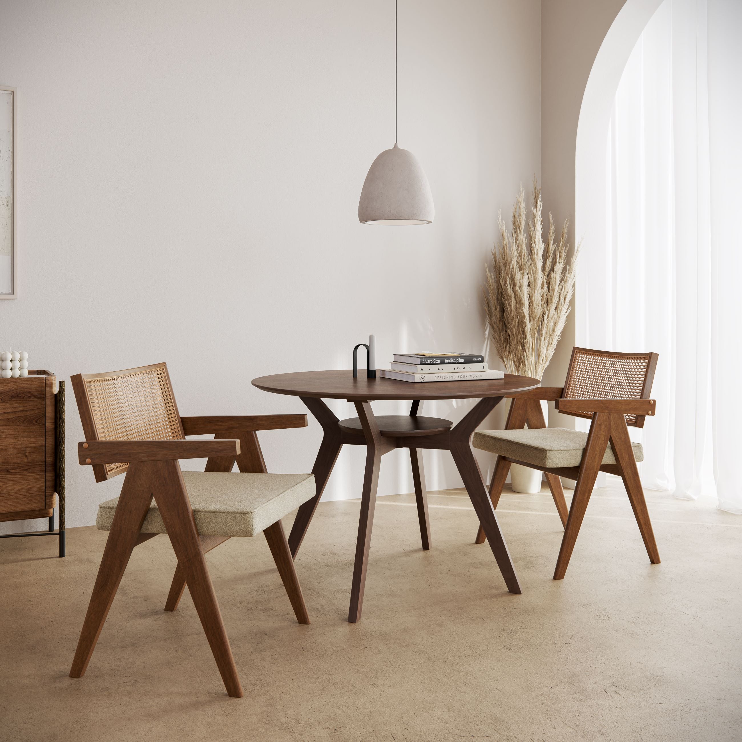 Augustine Dining Chair - Cream & Cocoa