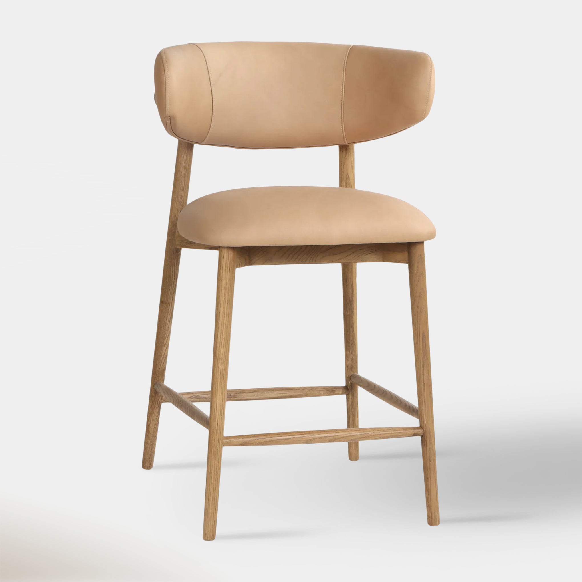 Liam Counter Stool - Tan Leather