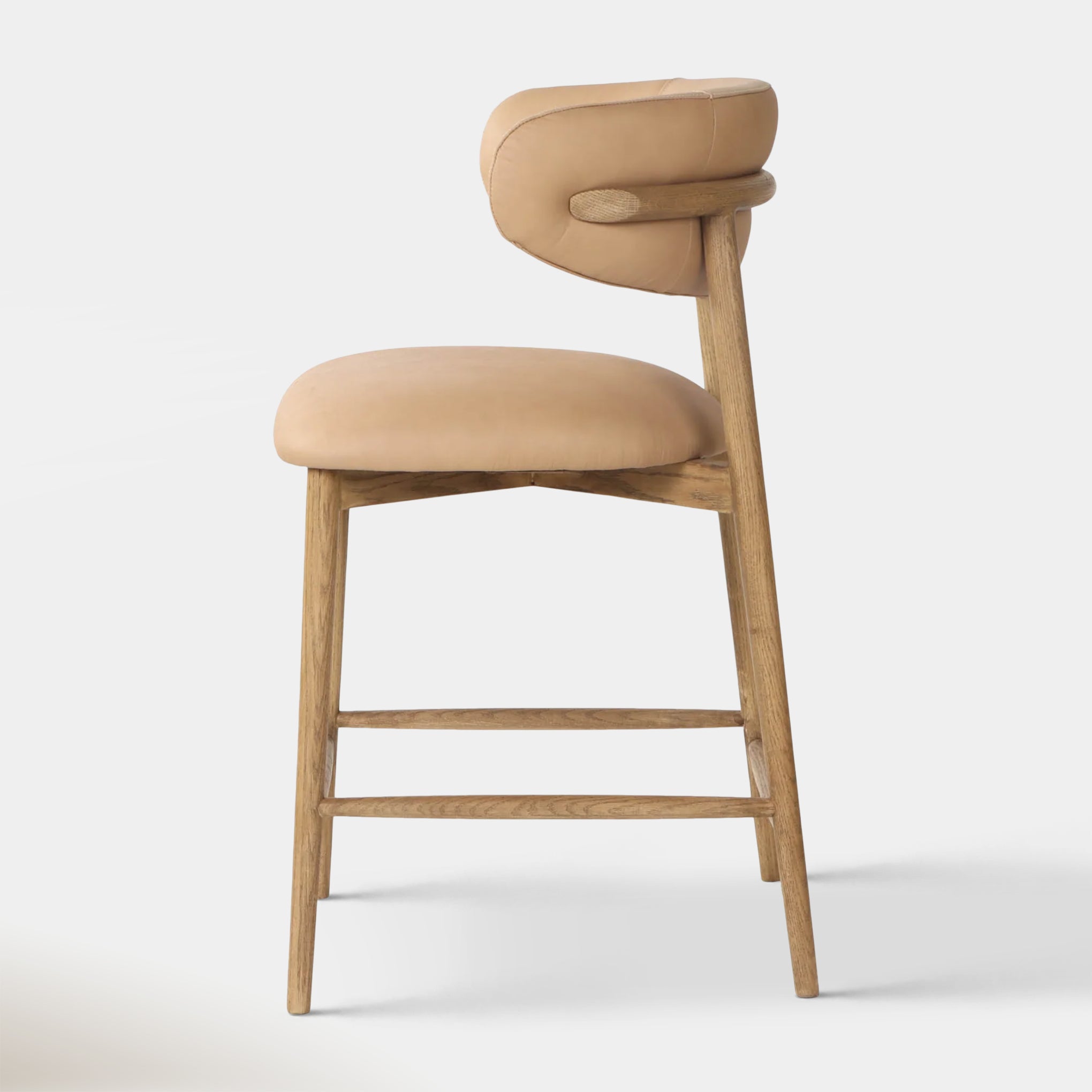 Liam Counter Stool - Tan Leather