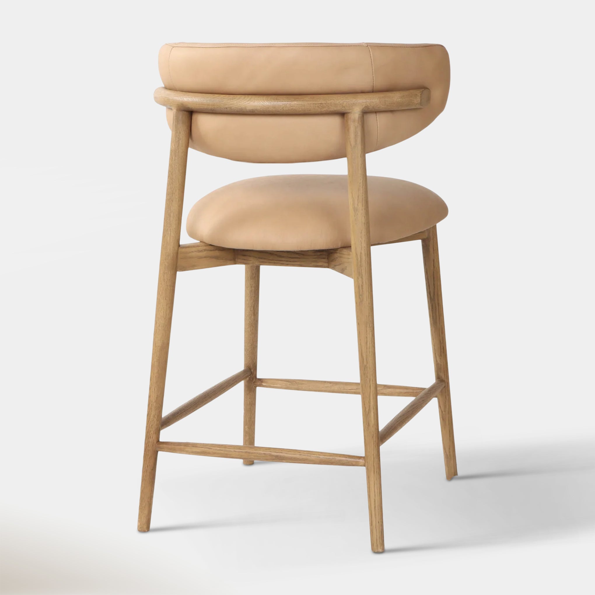 Liam Counter Stool - Tan Leather