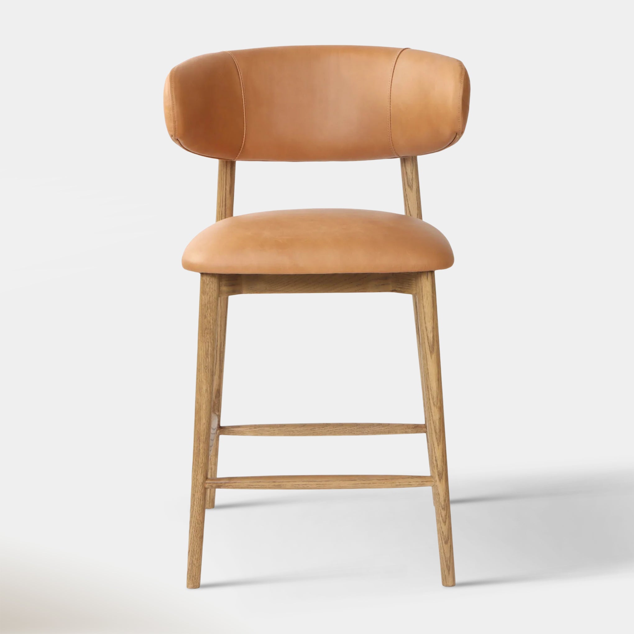 Liam Counter Stool - Brown Leather